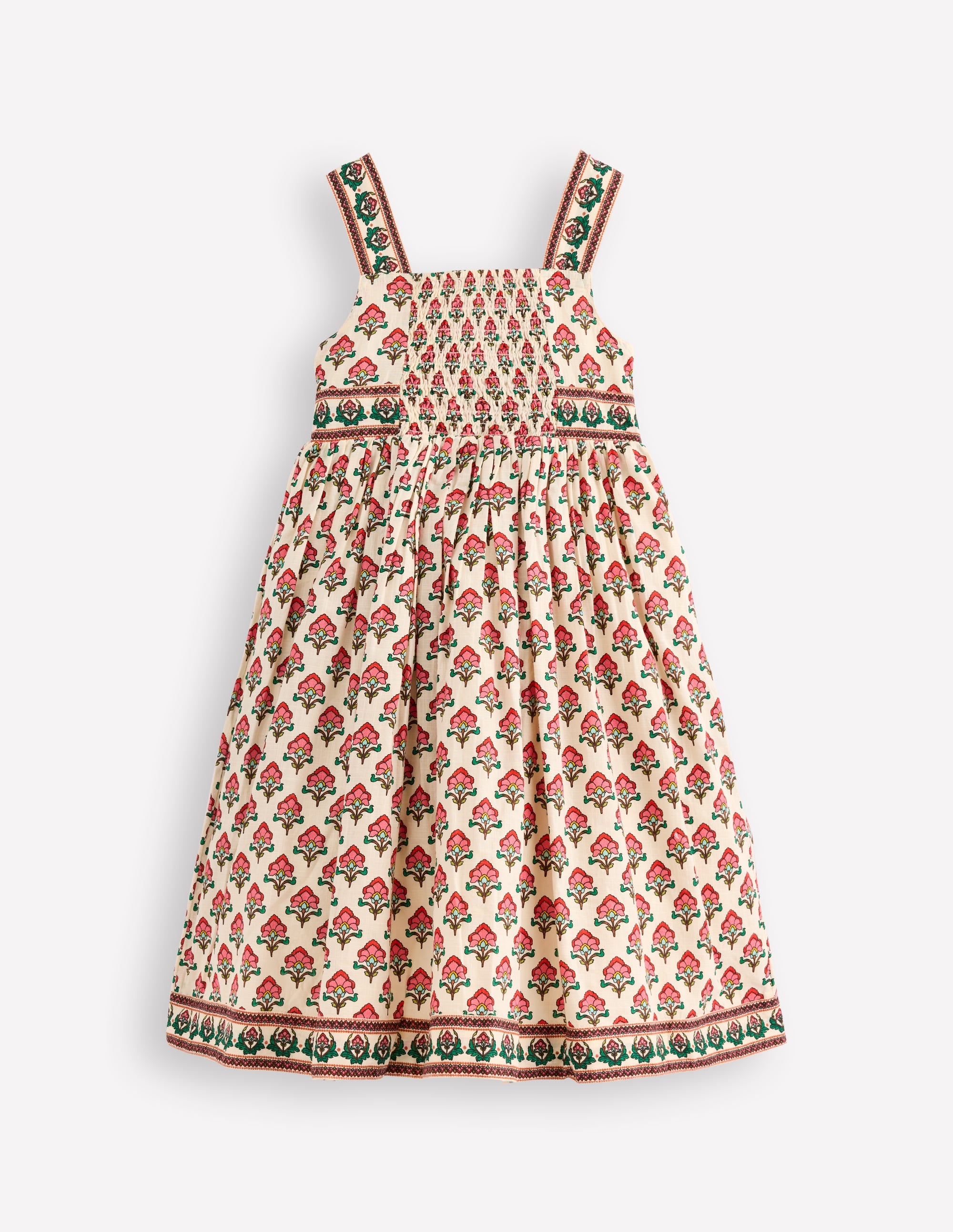 Remy Button Through Dress-Woodblock Print - Image 2