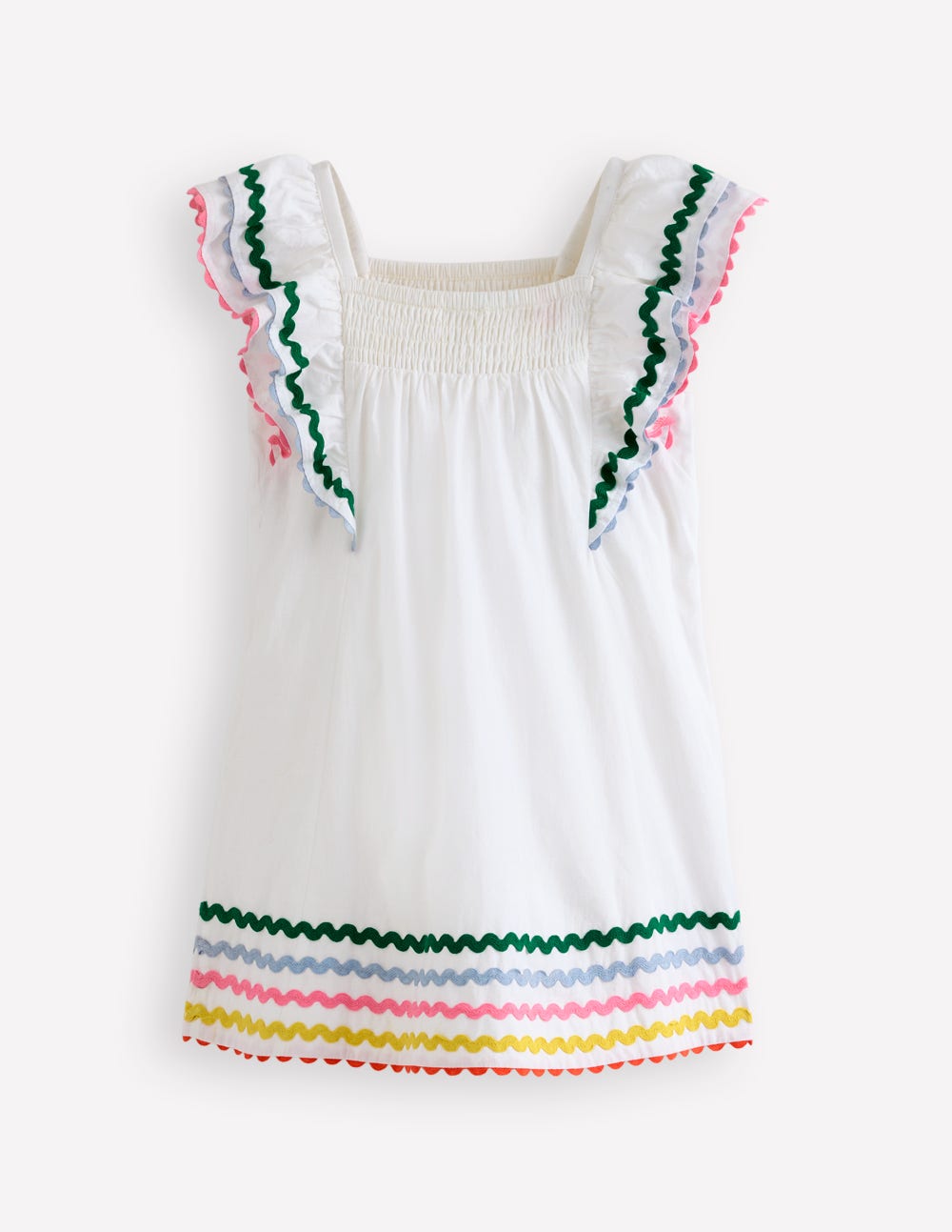 Flutter Sleeve Woven Dress-Soft Ivory