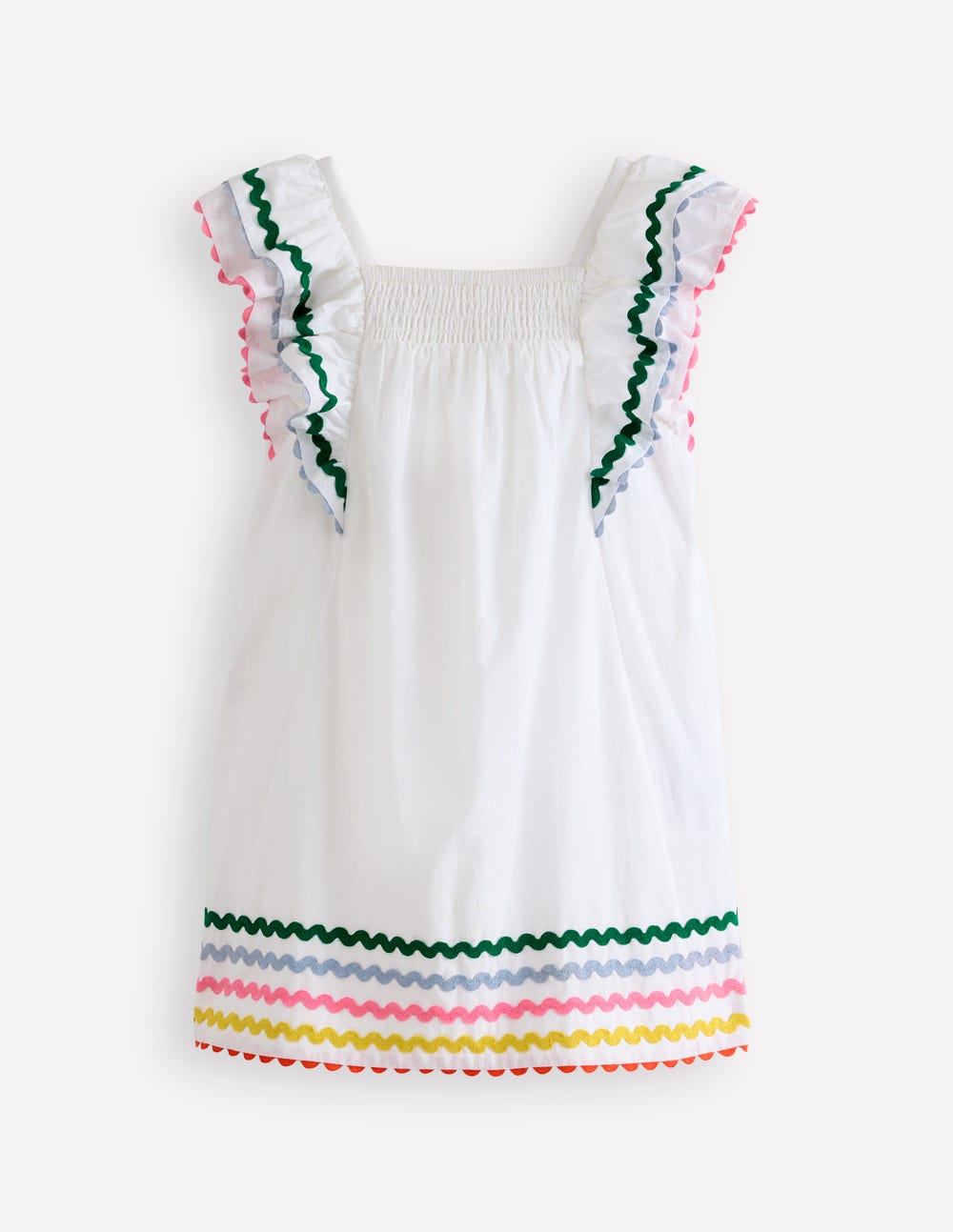 Flutter Sleeve Woven Dress-Soft Ivory-1