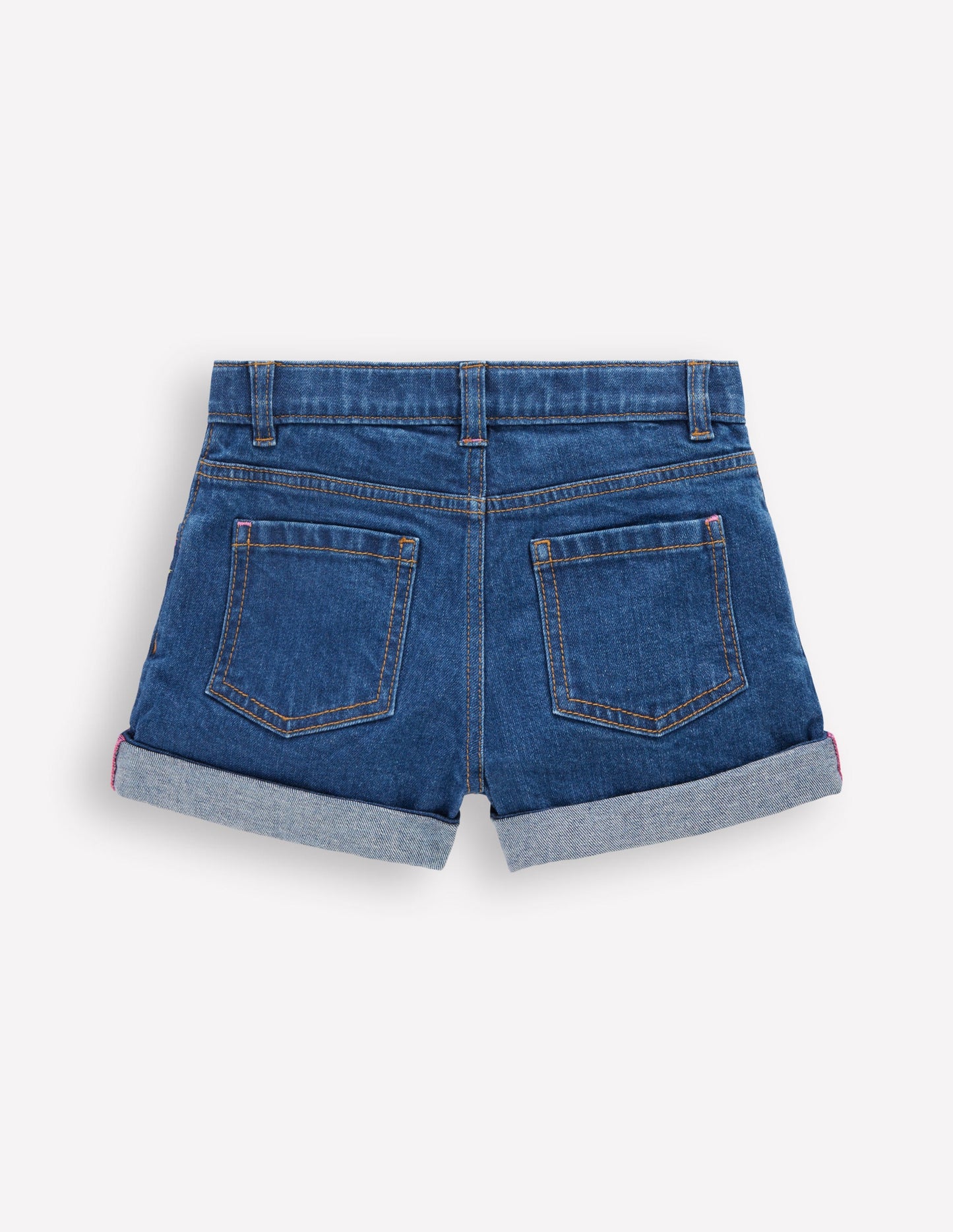 Denim Shorts-Mid Vintage Embroidered