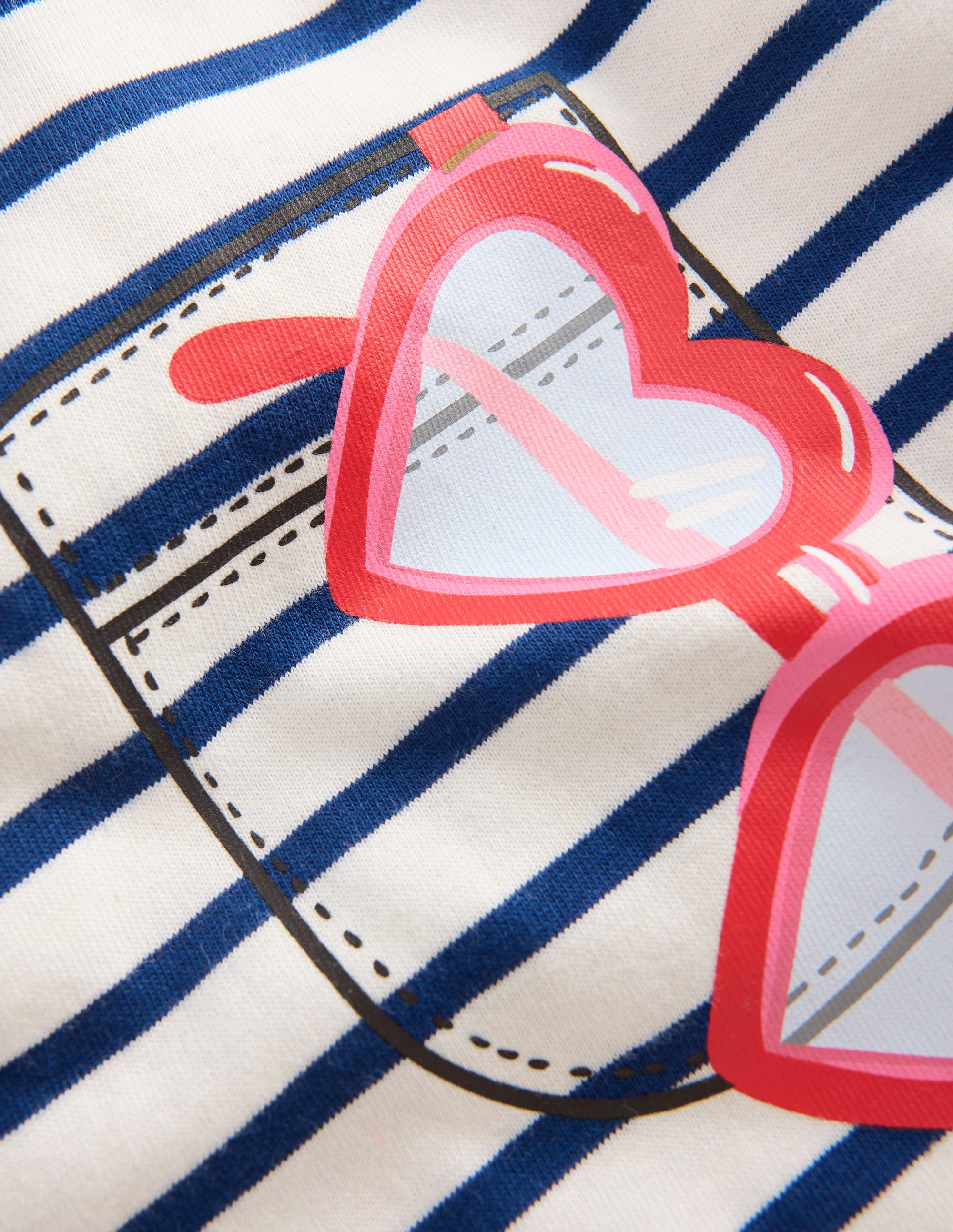 Easy Applique T-shirt-Navy Stripe Sunglasses - Image 3