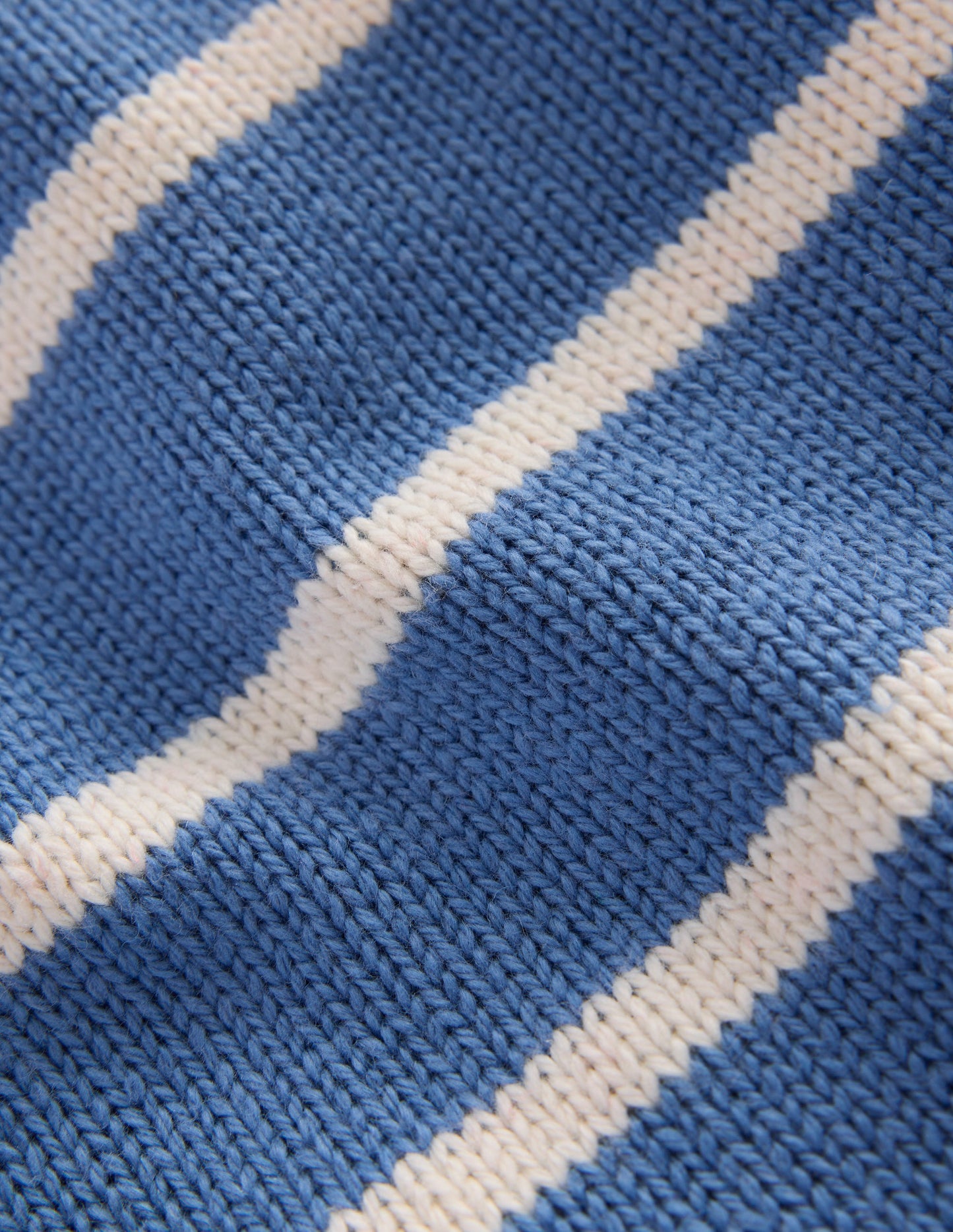 Drop Shoulder Jumper-Silve Lake Blue/Ecru Marl