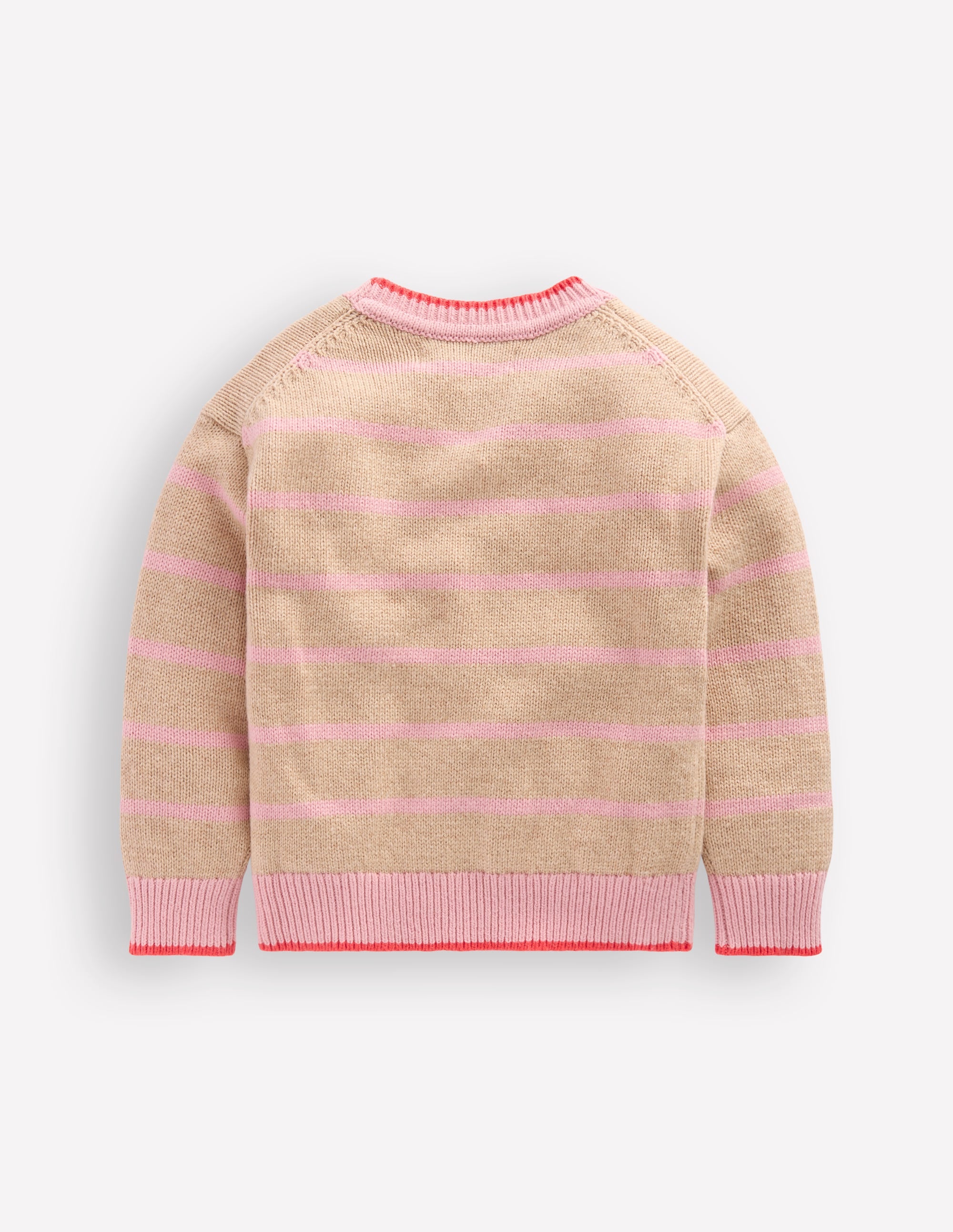 Drop Shoulder Jumper-Chinchilla/ Formica Pink - Image 2