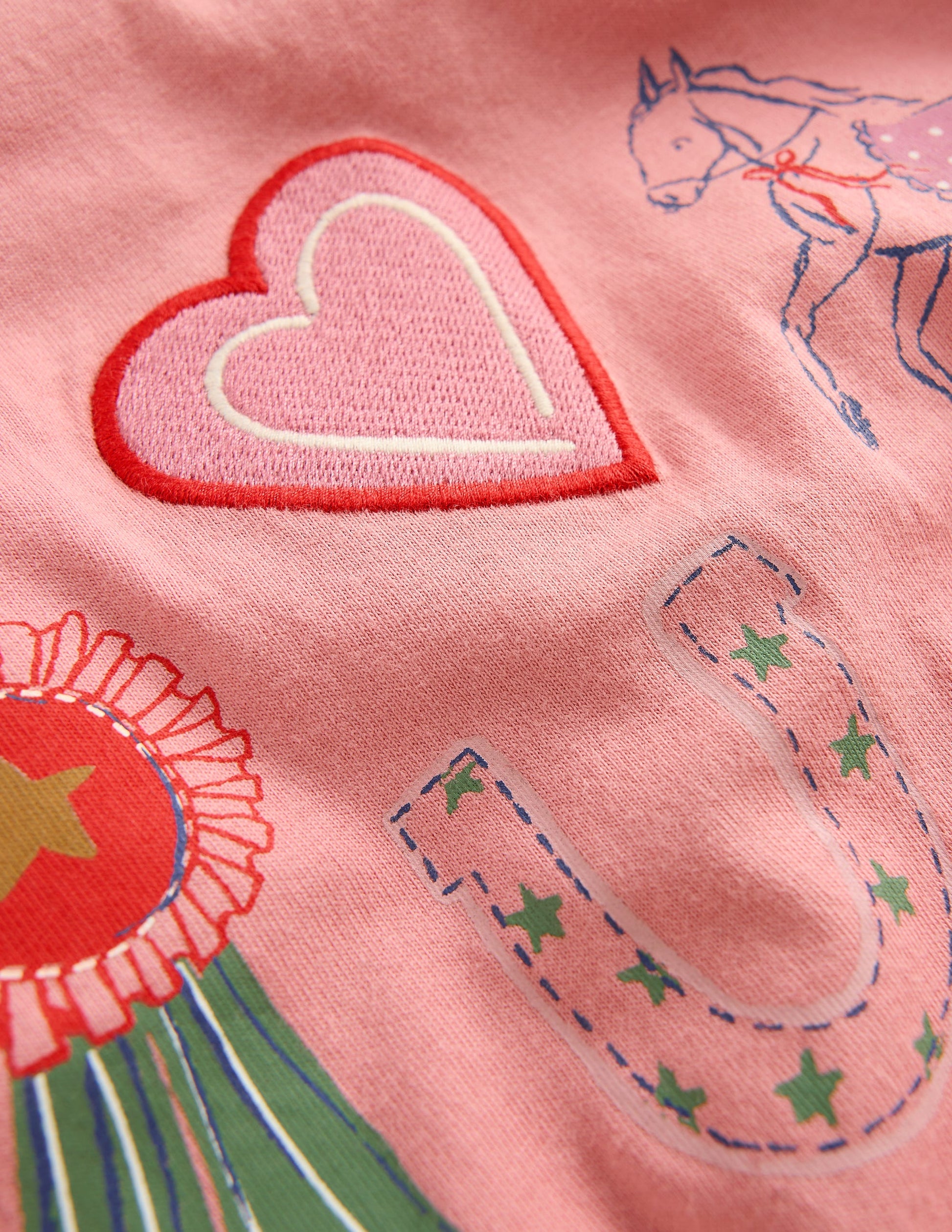 Pretty Frill T-shirt-Almond Pink Equestrian-3