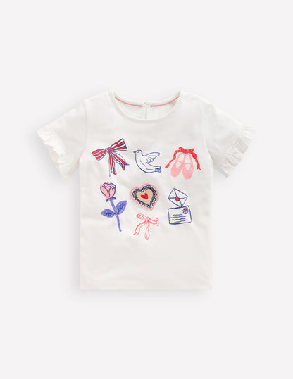Pretty Frill T-shirt-White Valentines-1