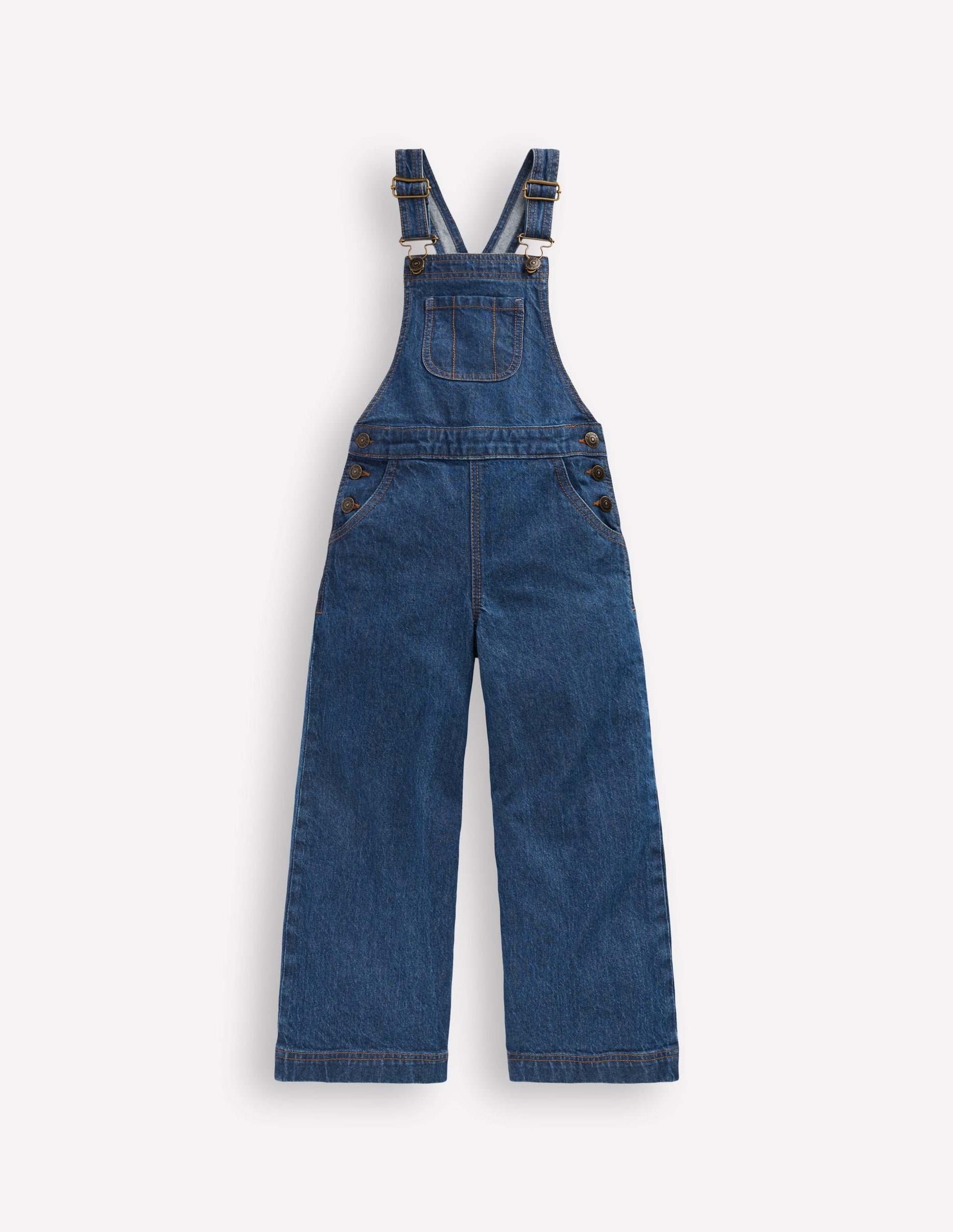 Wide Leg Dungaree-Denim-1