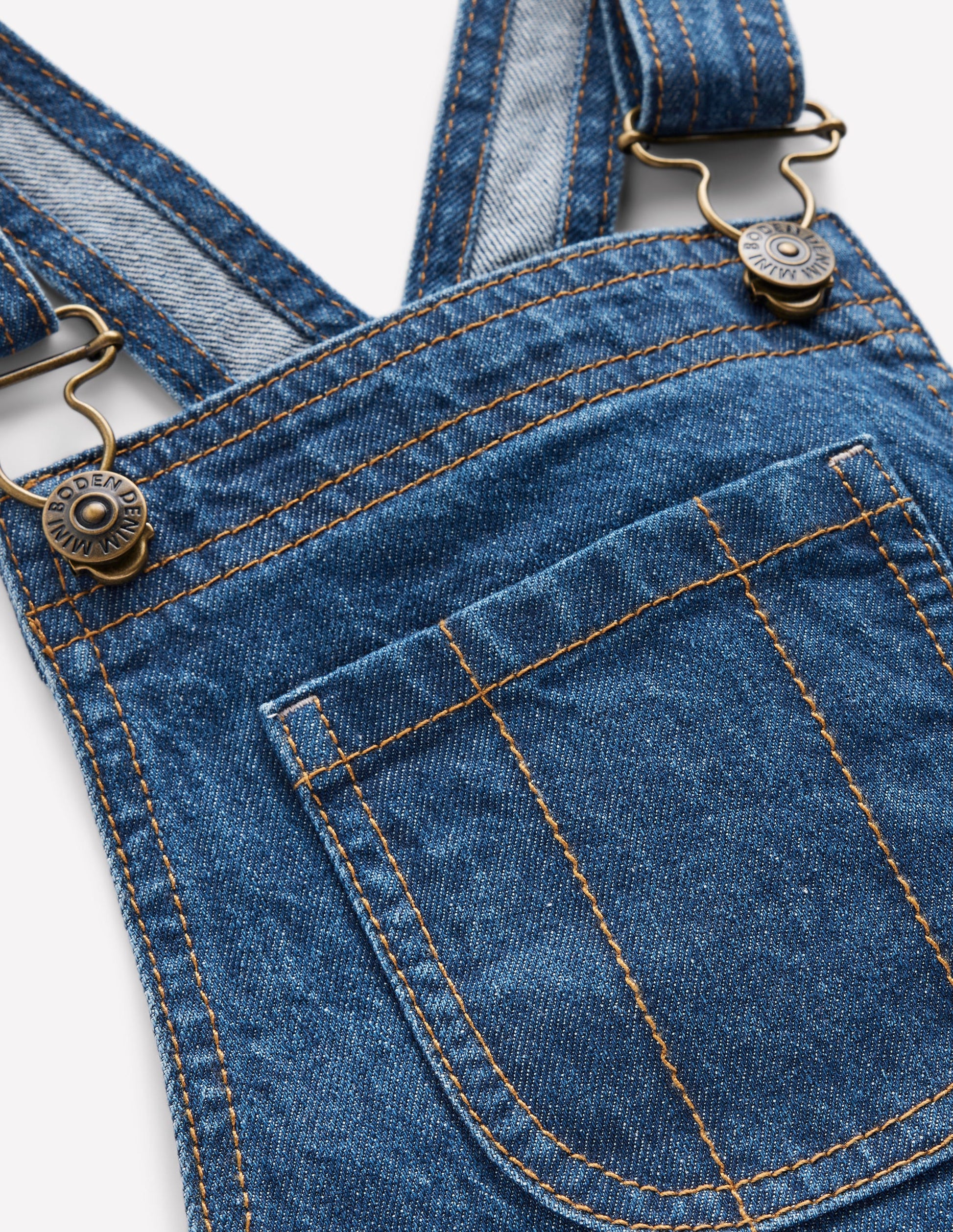 Wide Leg Dungaree-Denim-4