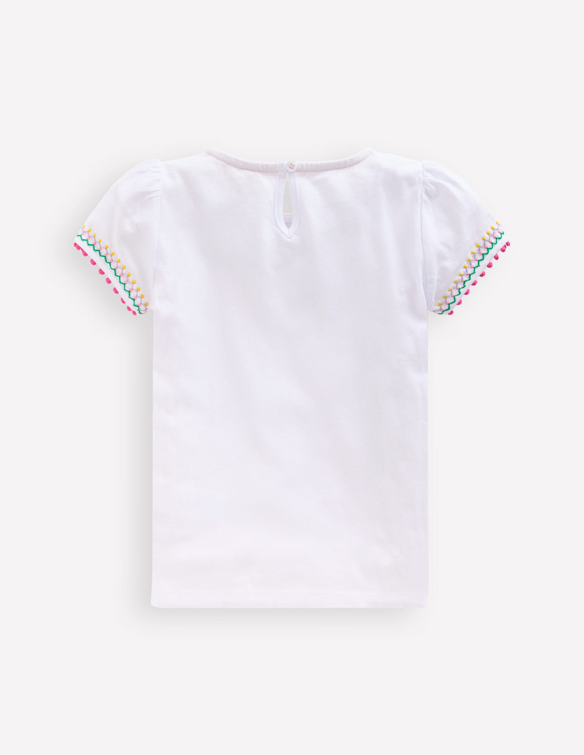 Puff Sleeve T-shirt-White - Image 2