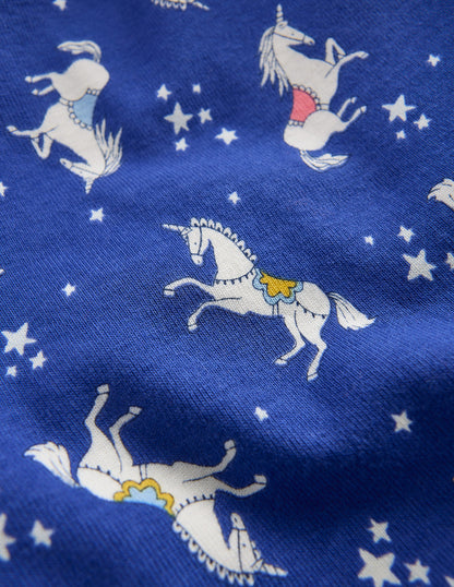 Snug Glow-In-The-Dark Pyjamas-Sapphire Blue Unicorns-3