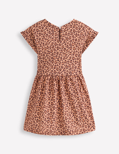 Jersey T-Shirt Dress-Leopard-2