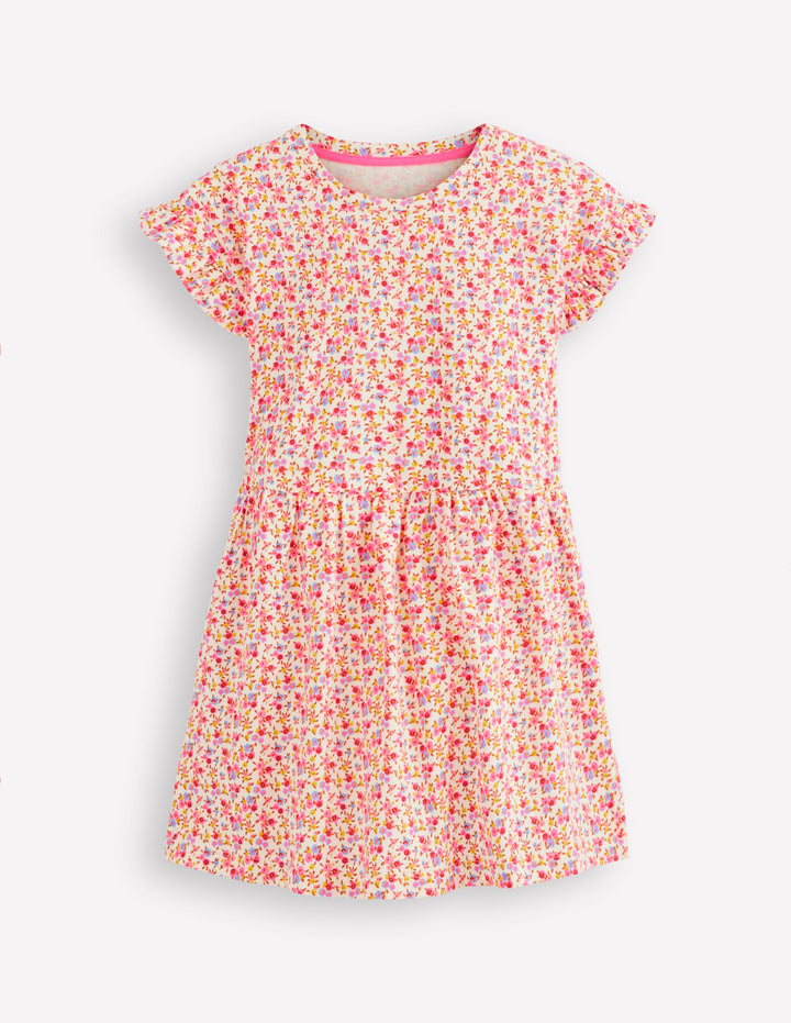 Jersey T-Shirt Dress-Ditsy Floral