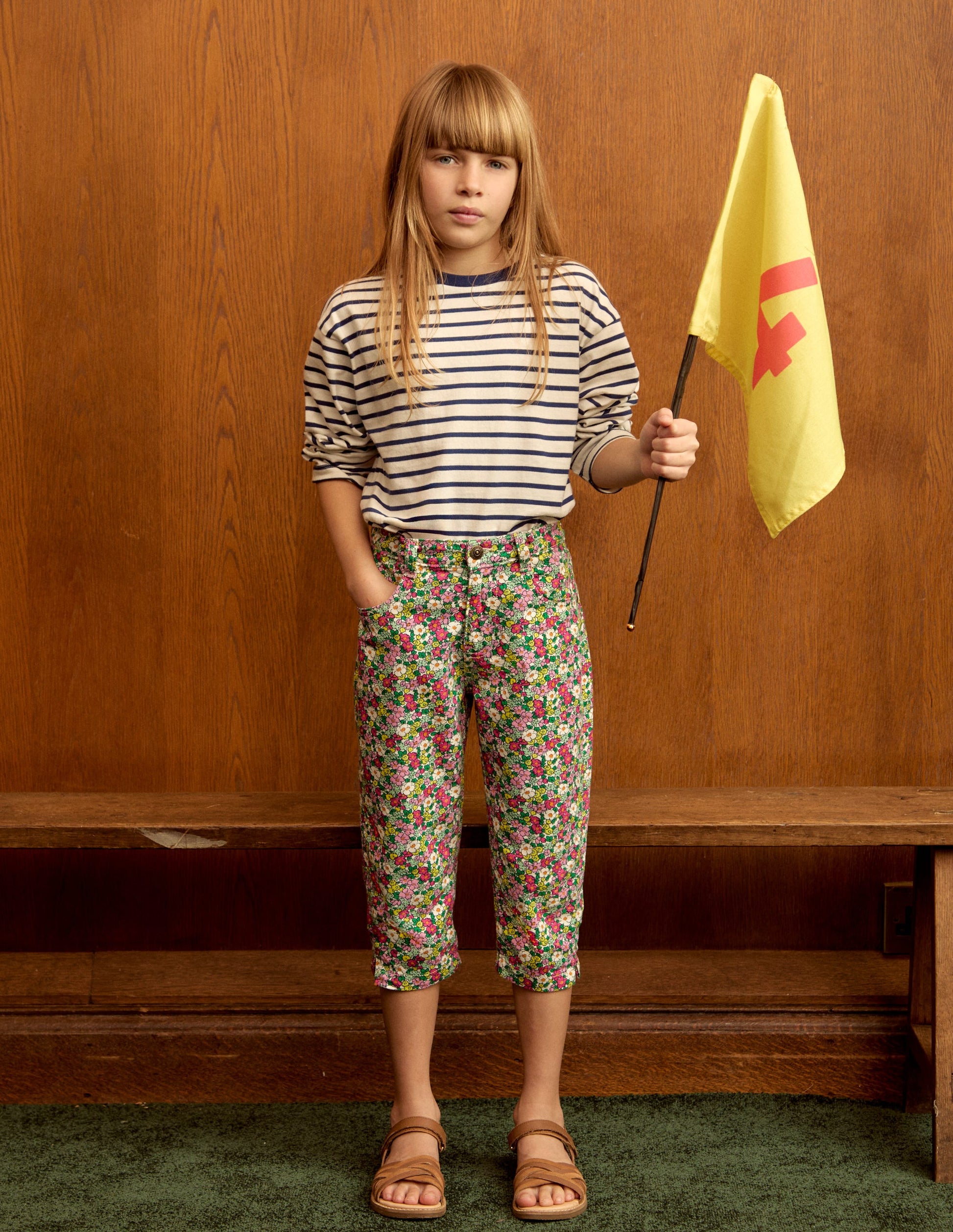 Capri Trousers-Multi Summerflower Bed-5