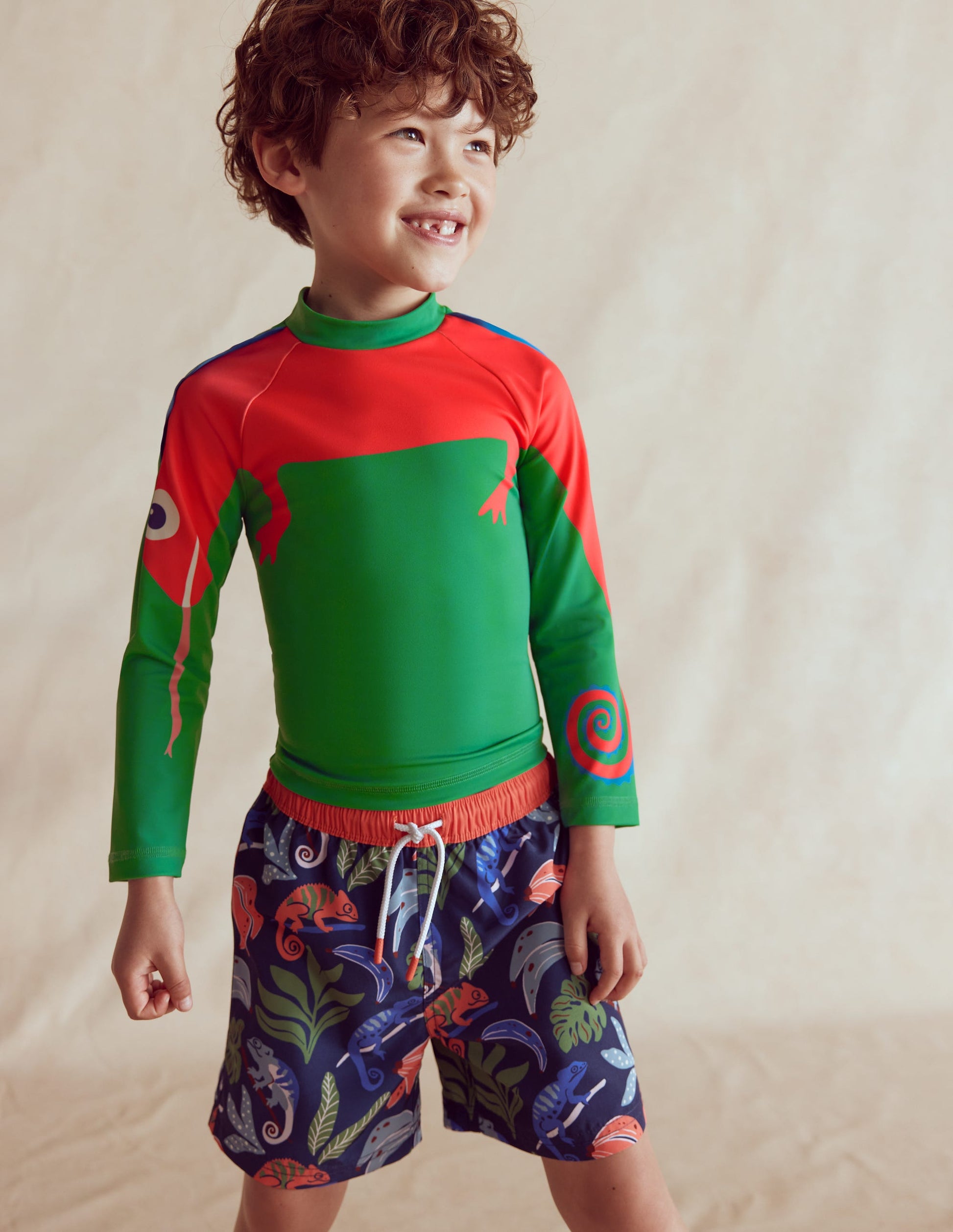 Sun Safe Fun Rash Vest-Shady Green Chameleon-1