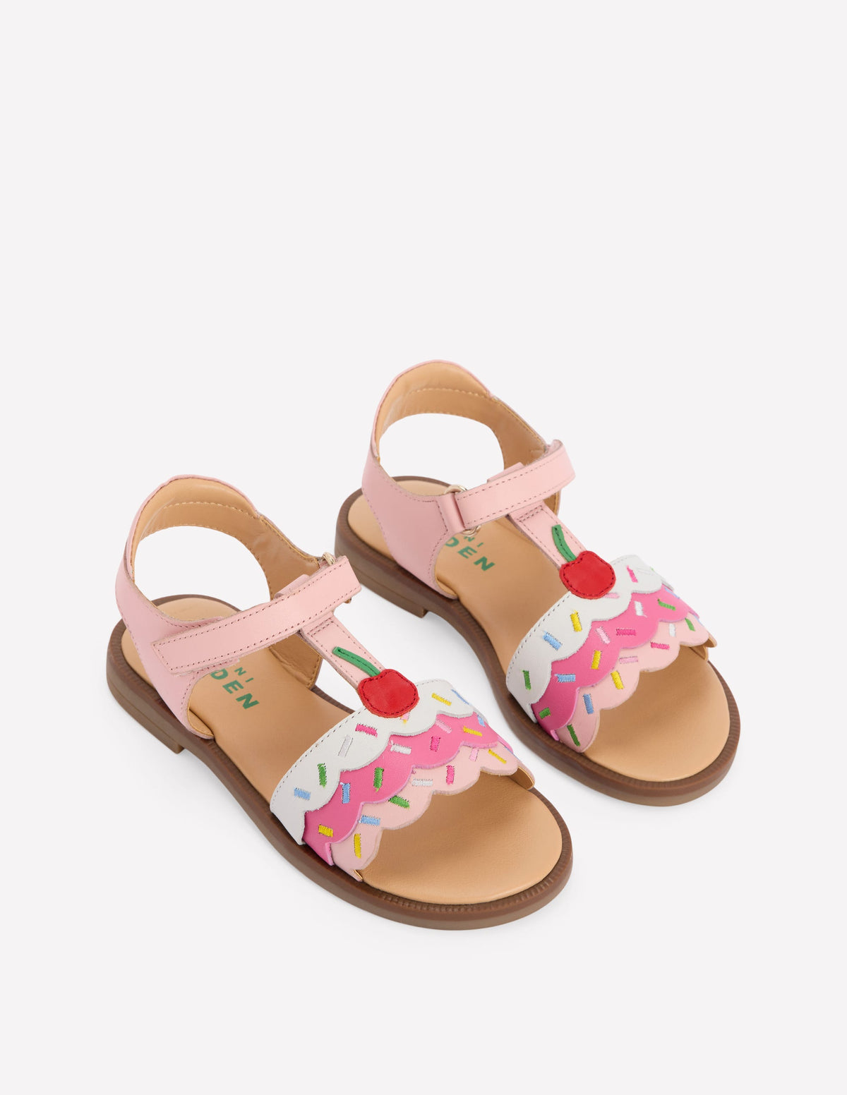 Fun Leather Sandals-Ice Cream - Image 1