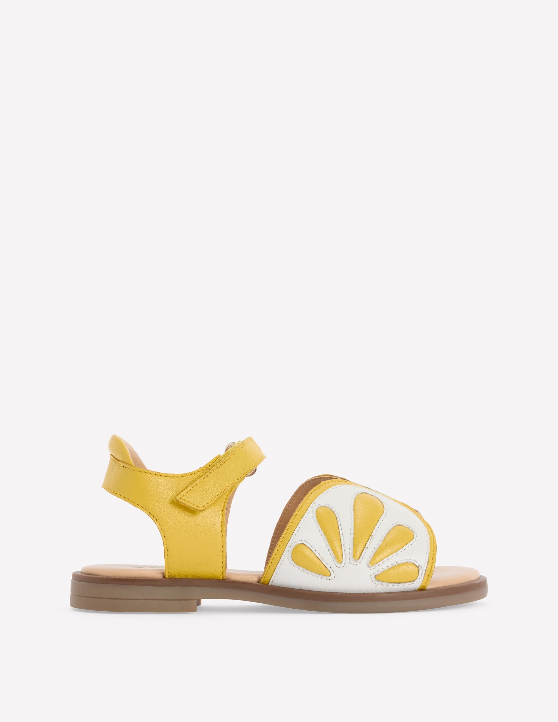 Fun Leather Sandals-Lemon-2