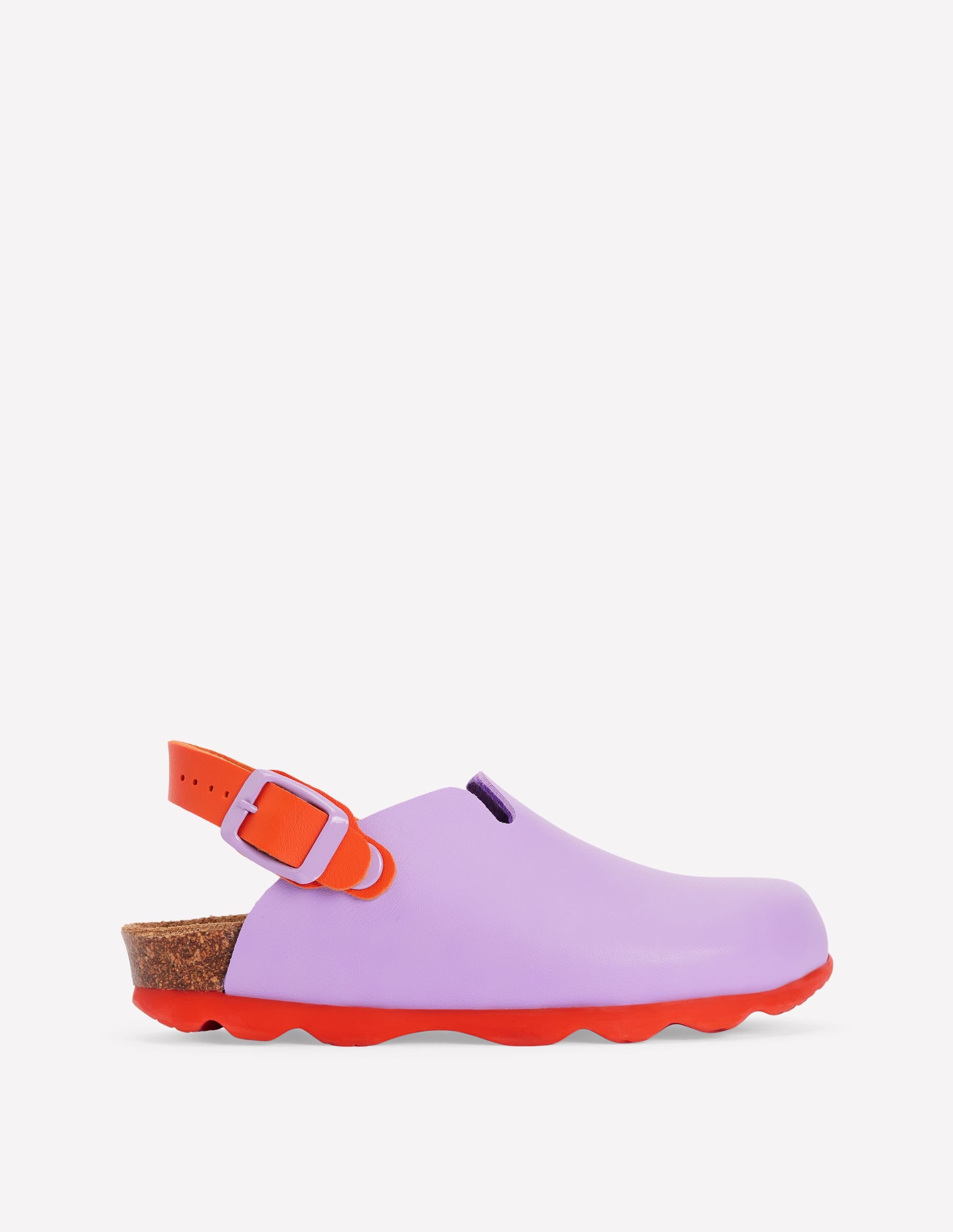 Colourblock Clogs-VIOLET TULIP/ HOT CORAL - Image 1