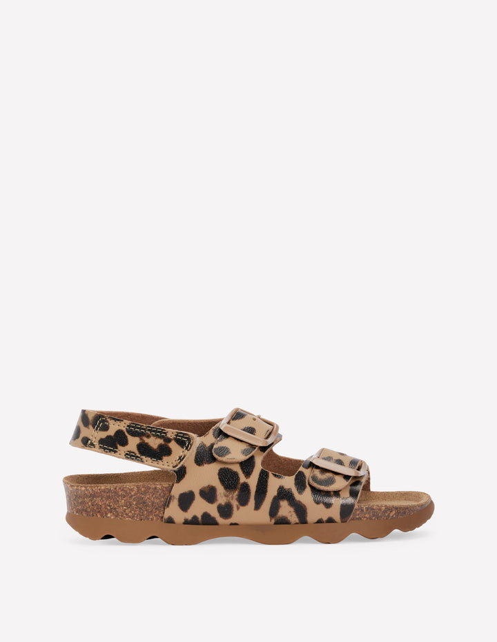 Colourblock Sandals-Leopard