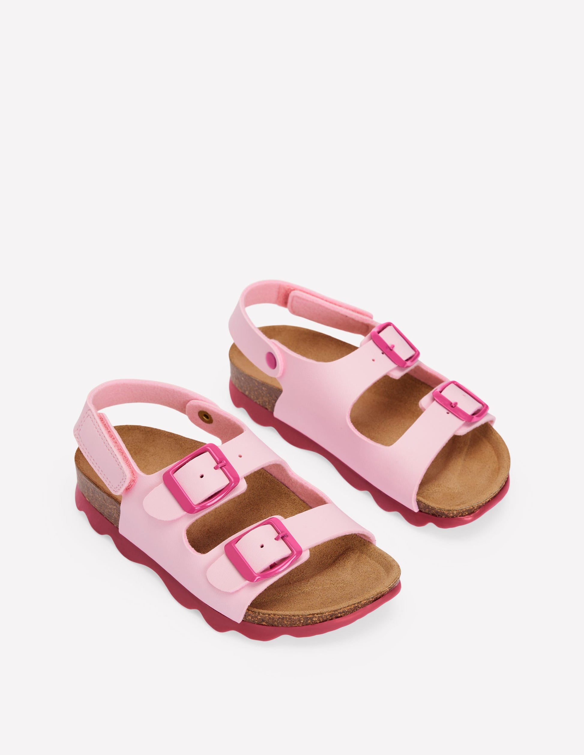 Colourblock Sandals-Pink-1