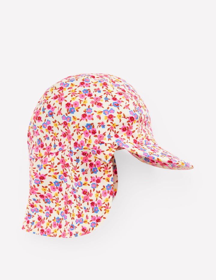 Fun Sun Safe Girls Hat-Pink Ditsy Floral
