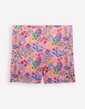 Cartwheel Shorts-Meadowsweet Pink Garden Floral