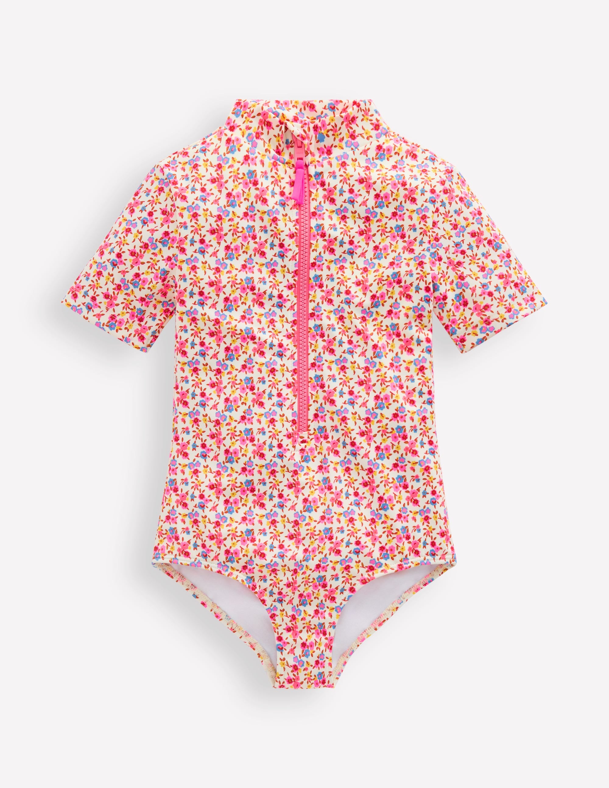 Short-sleeved Swimsuit-Papyrus Ditsy Floral - Image 1