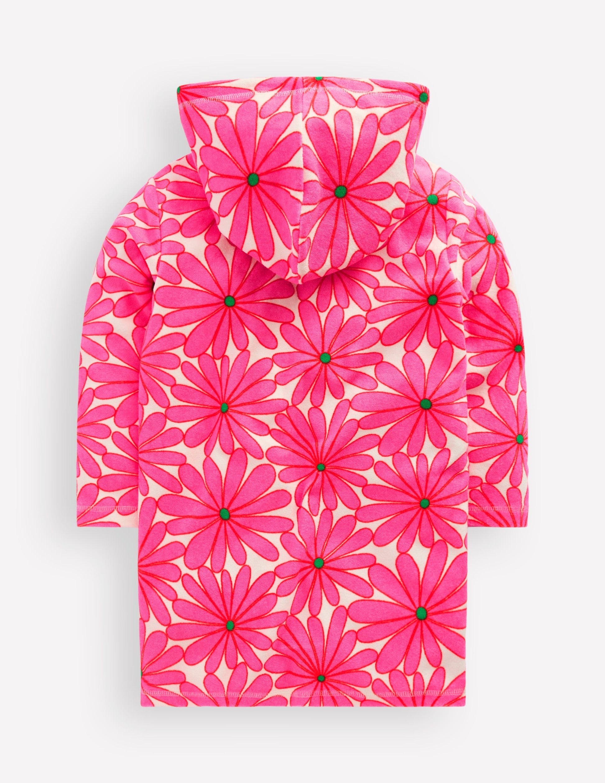 Romie Towelling Zip Throw-On-Festival Pink Giant Daisy-4