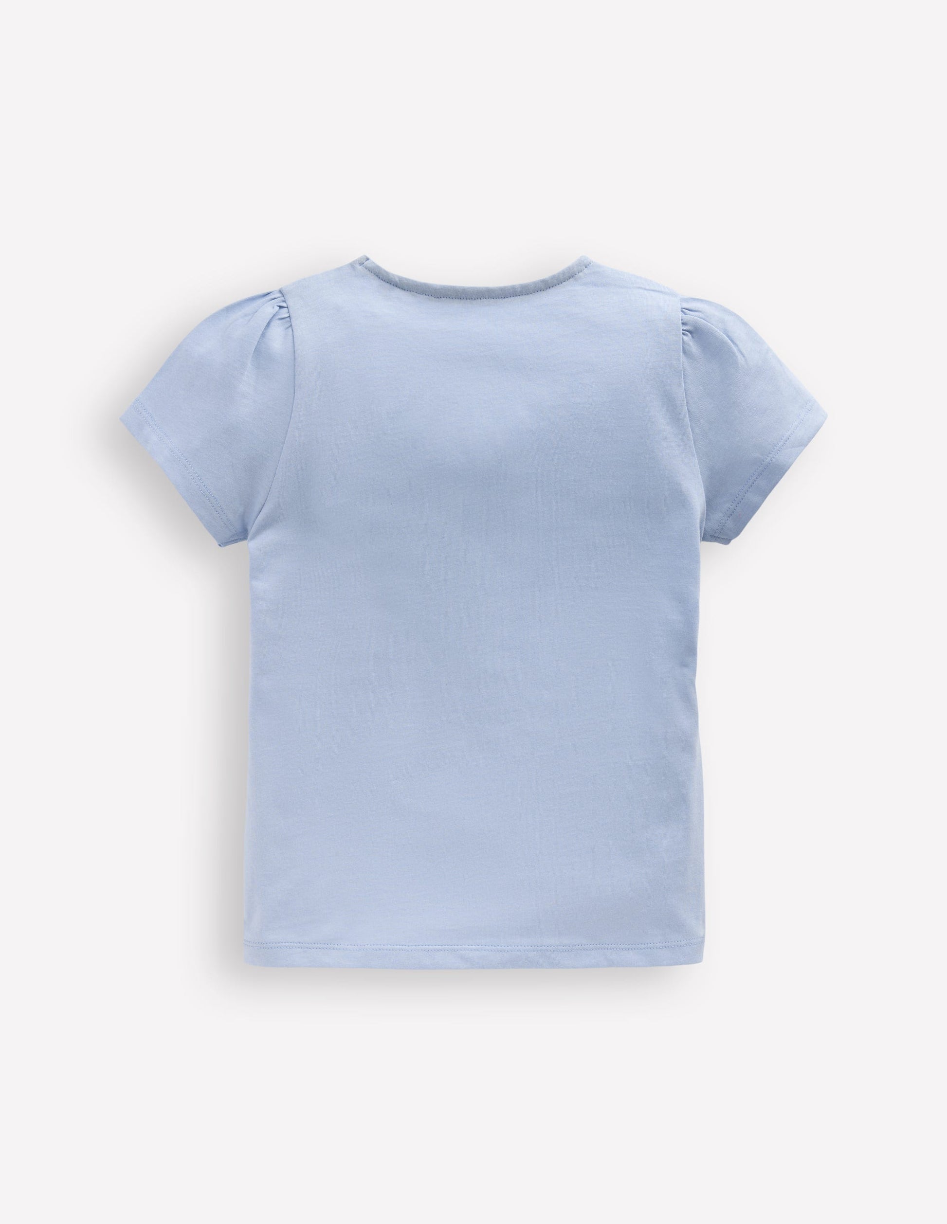 Puff Sleeve Superstitch Top-Misty Blue Turtles-2