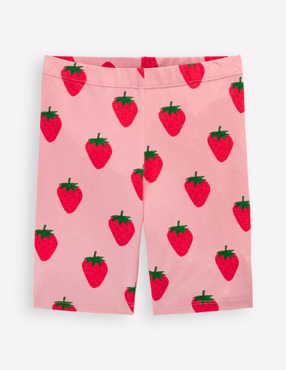 Cycling Shorts-Pink Strawberries-1