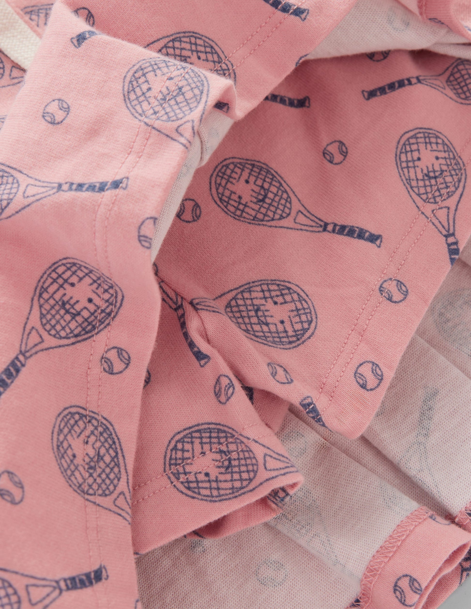 Pleated Jersey Skort-Pink Tennis-3