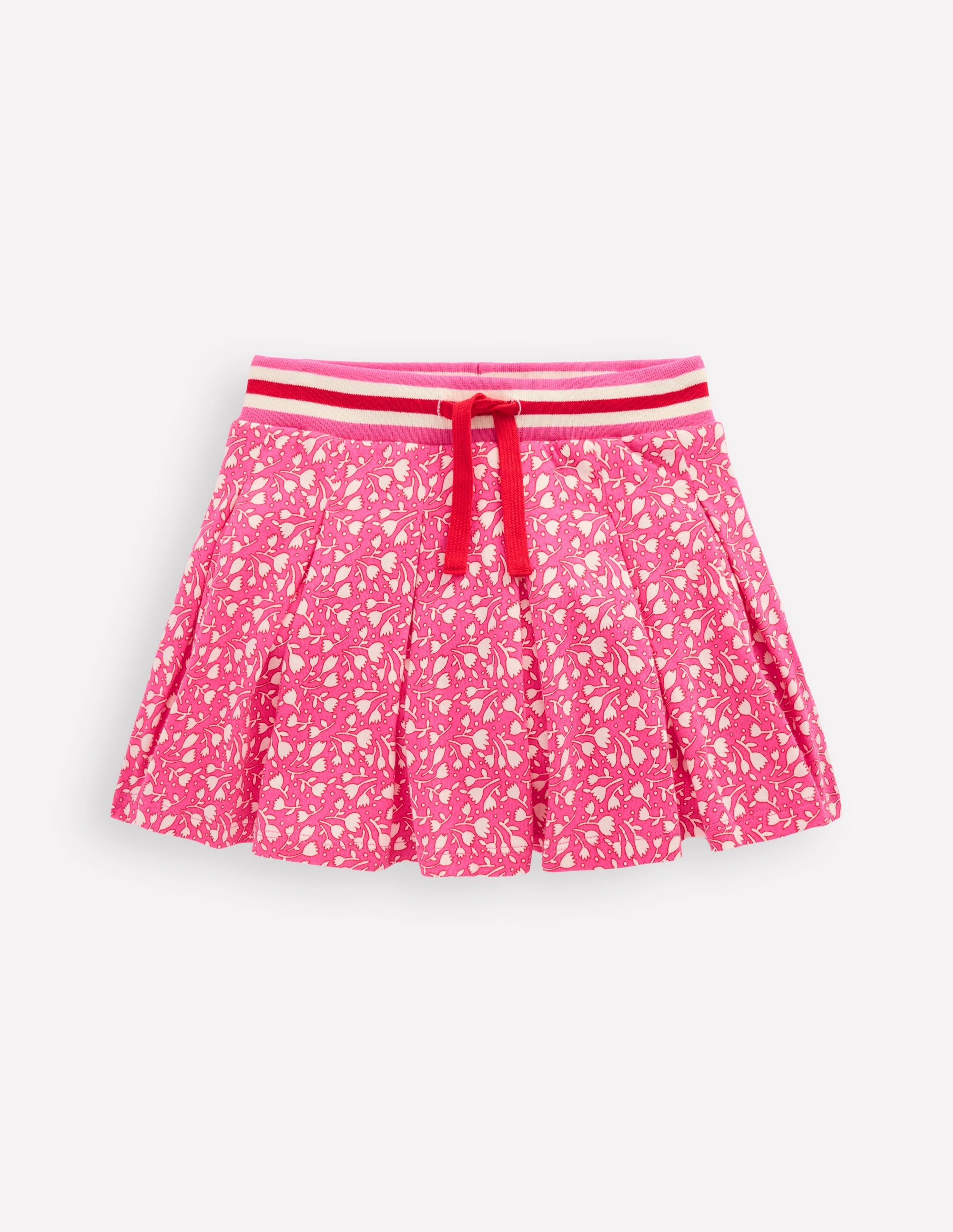 Pleated Jersey Skort-Pink Tiny Tulip - Image 1
