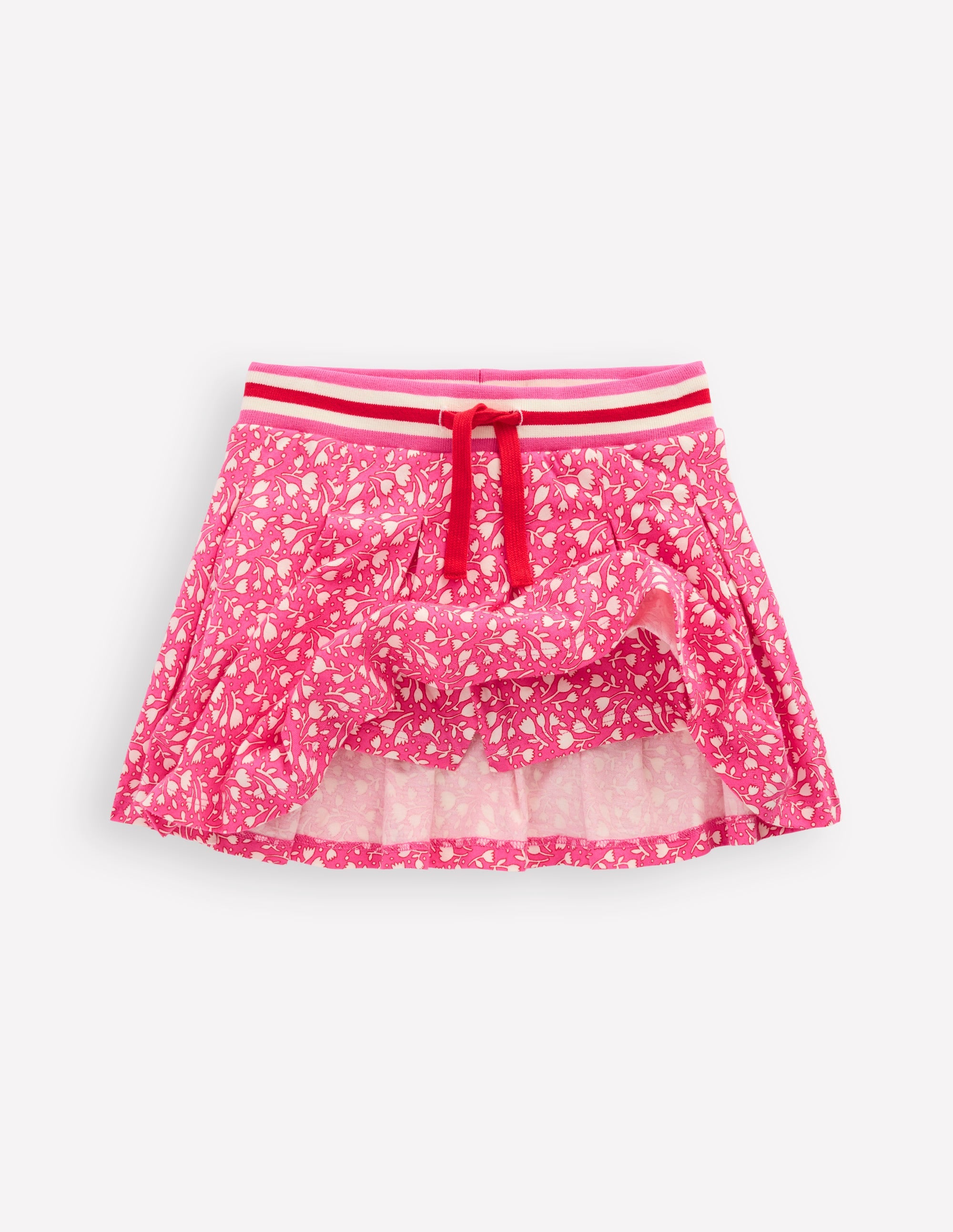 Pleated Jersey Skort-Pink Tiny Tulip - Image 4