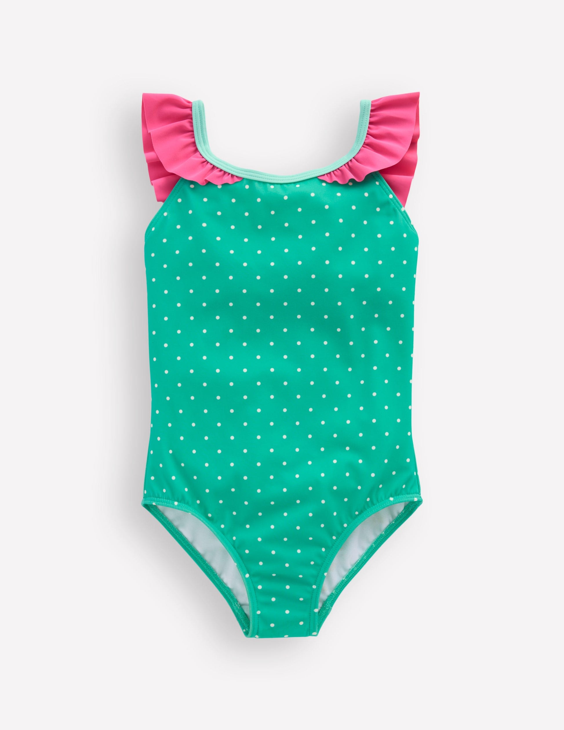 Hallie Frill Strap Swimsuit-Aqua Sea Blue Turtle-2