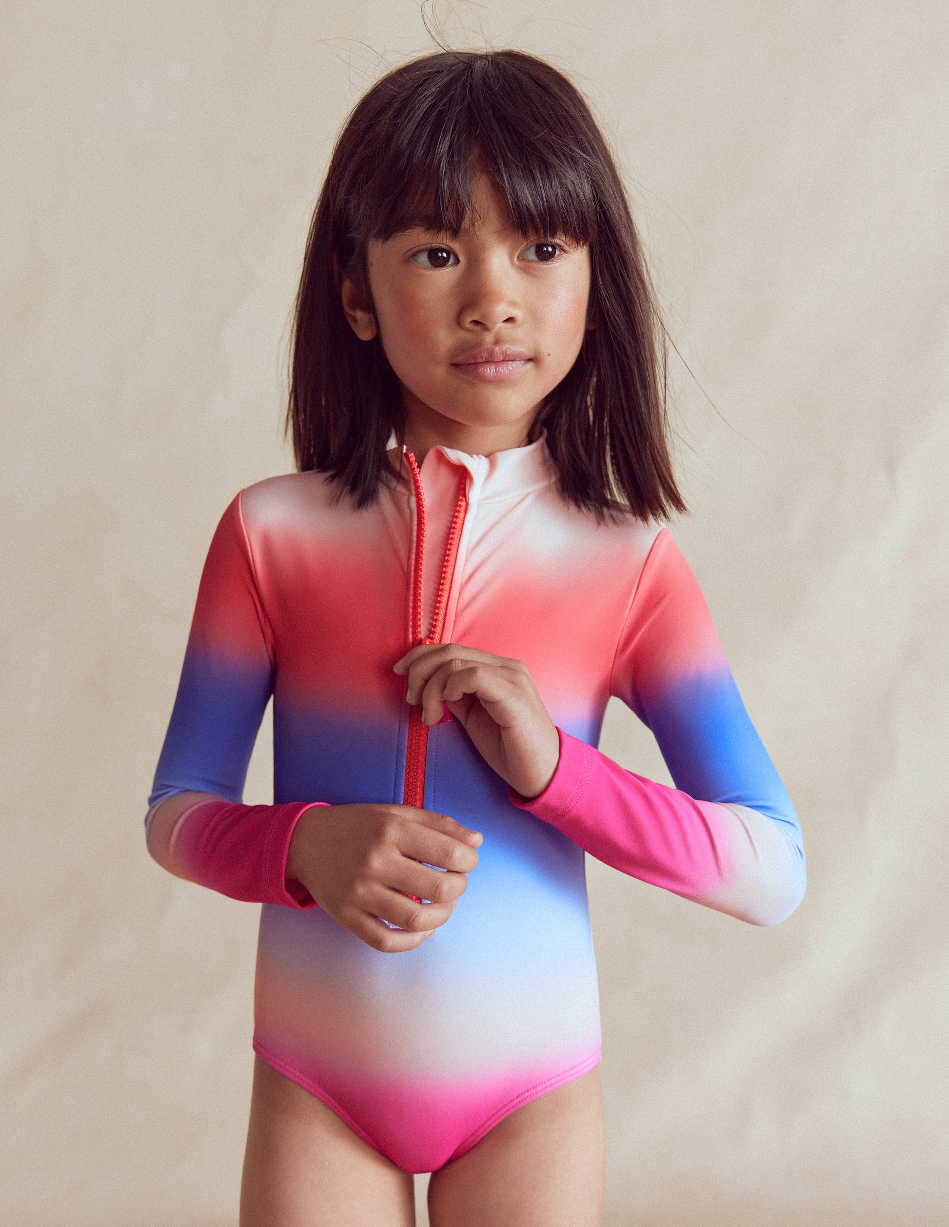 Long-sleeved Swimsuit-Multi Ombre-2