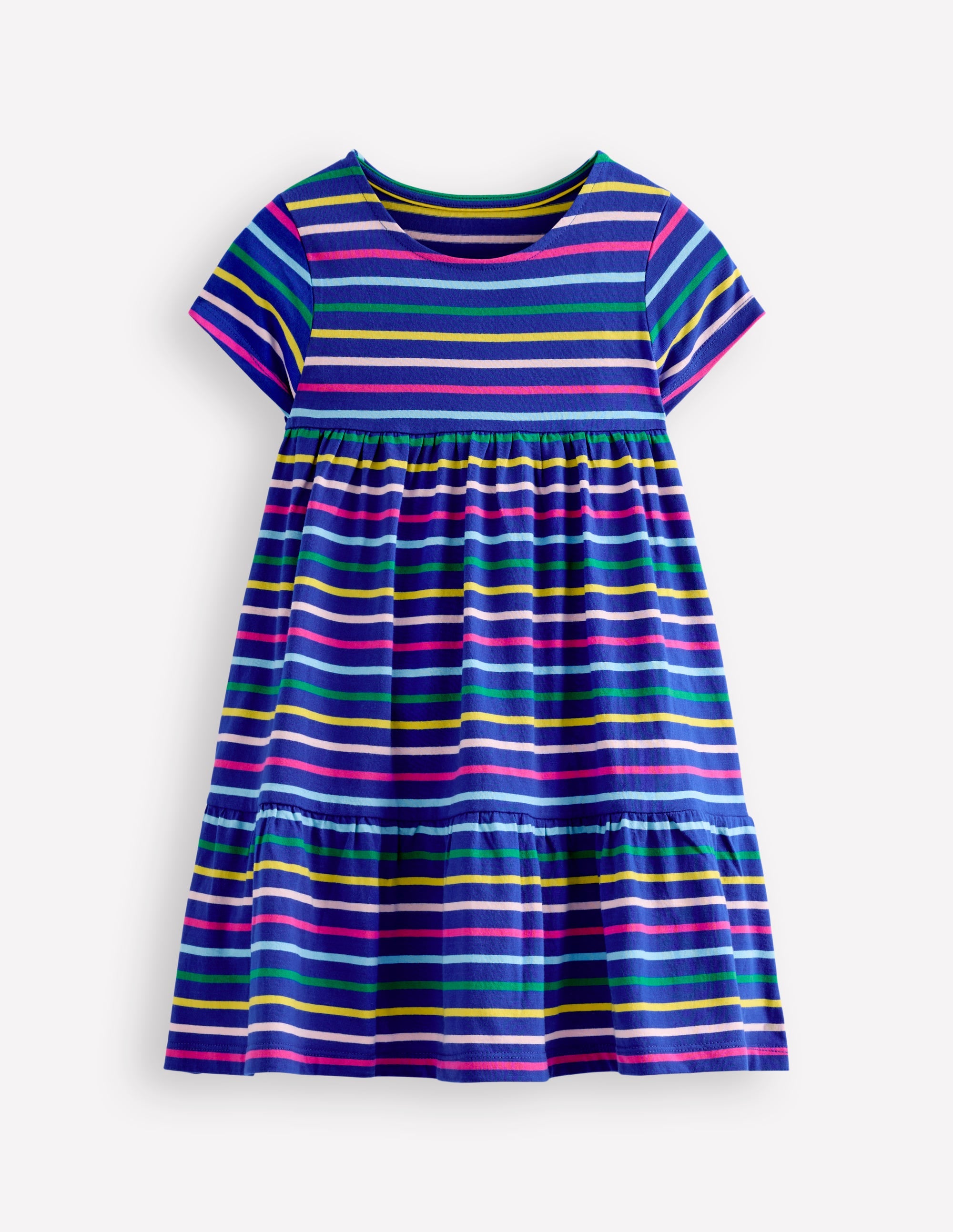 Ariel Twirly Jersey Dress-Multi Stripe - Image 1
