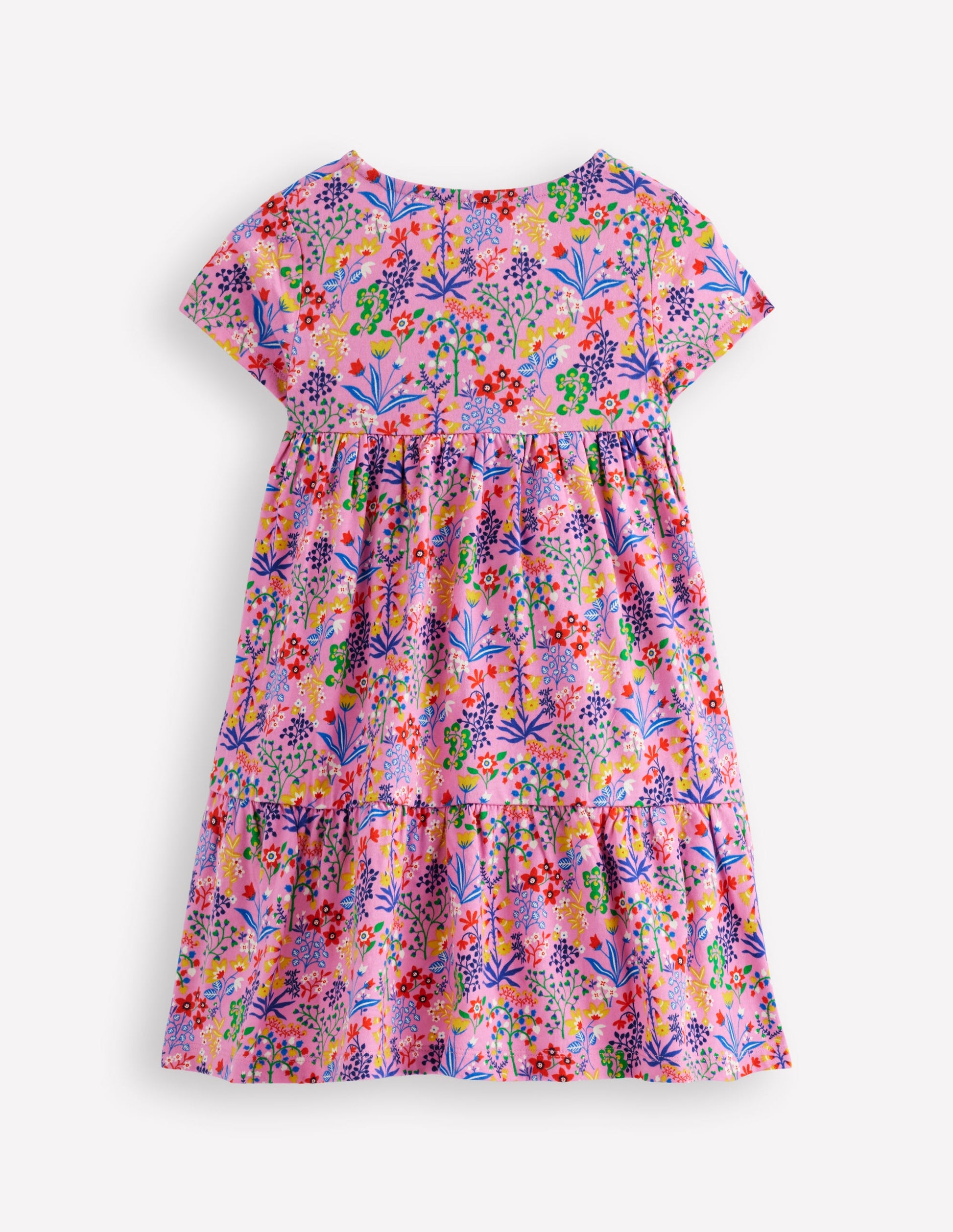 Ariel Twirly Jersey Dress-Meadowsweet Pink Garden Floral-2