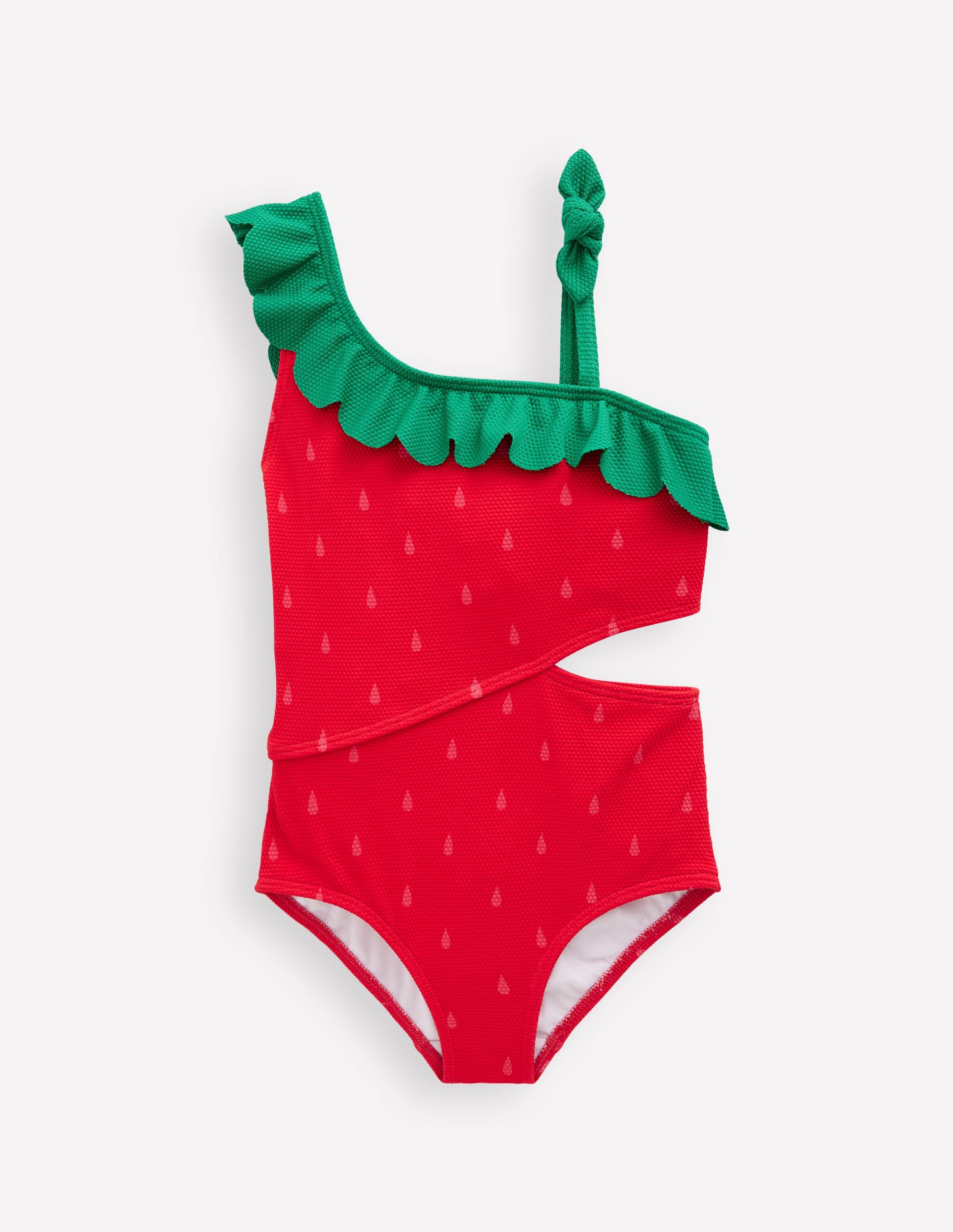Lettice Cut Out Swimsuit-Strawberry-1