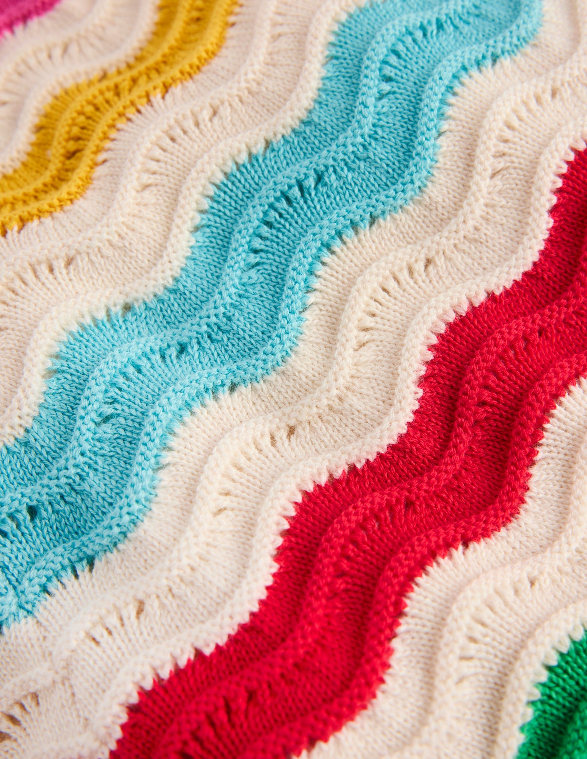 Knitted Shorts-Ivory Multi Rainbow-3