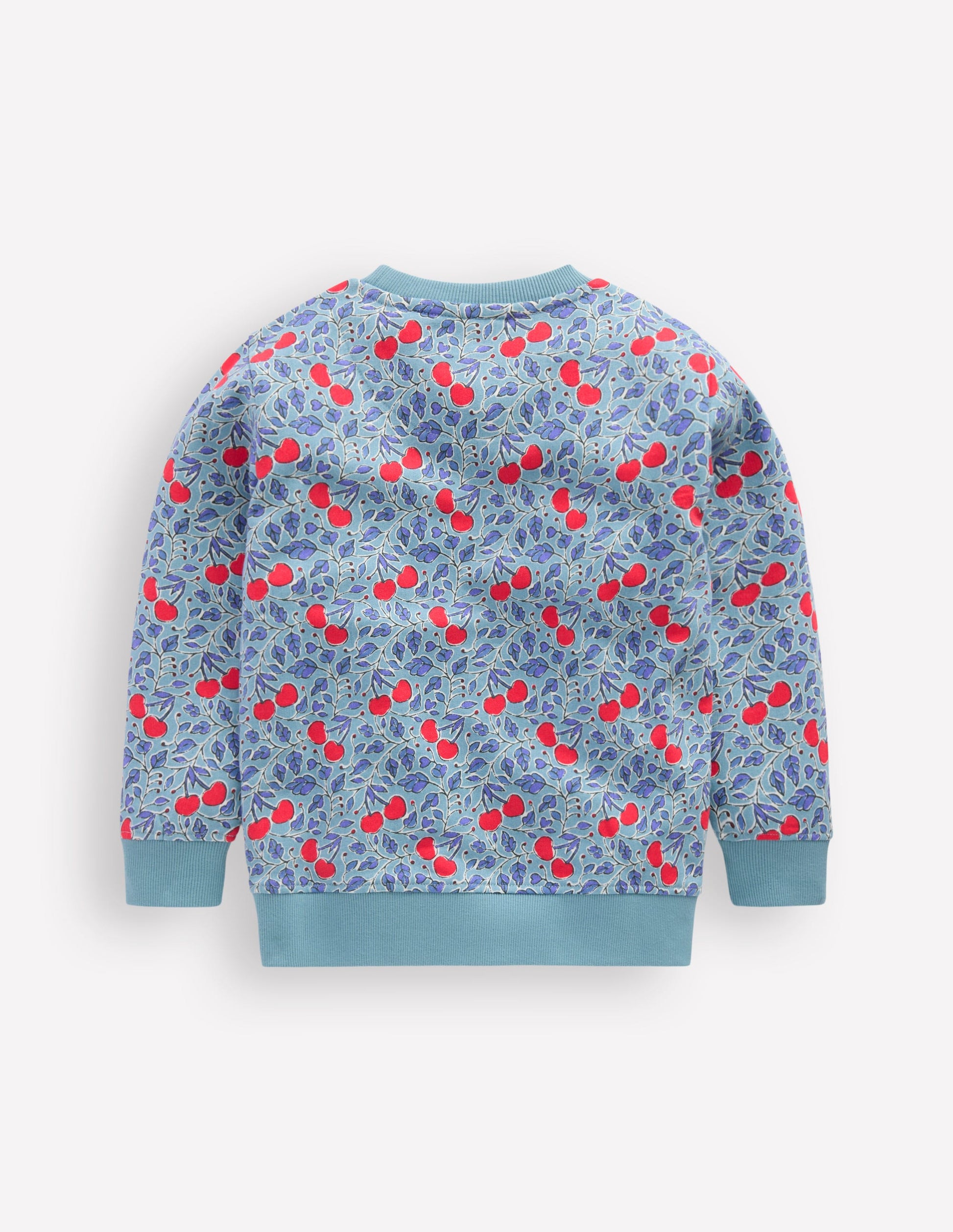 Printed Sweatshirt-Blue Cherries-3