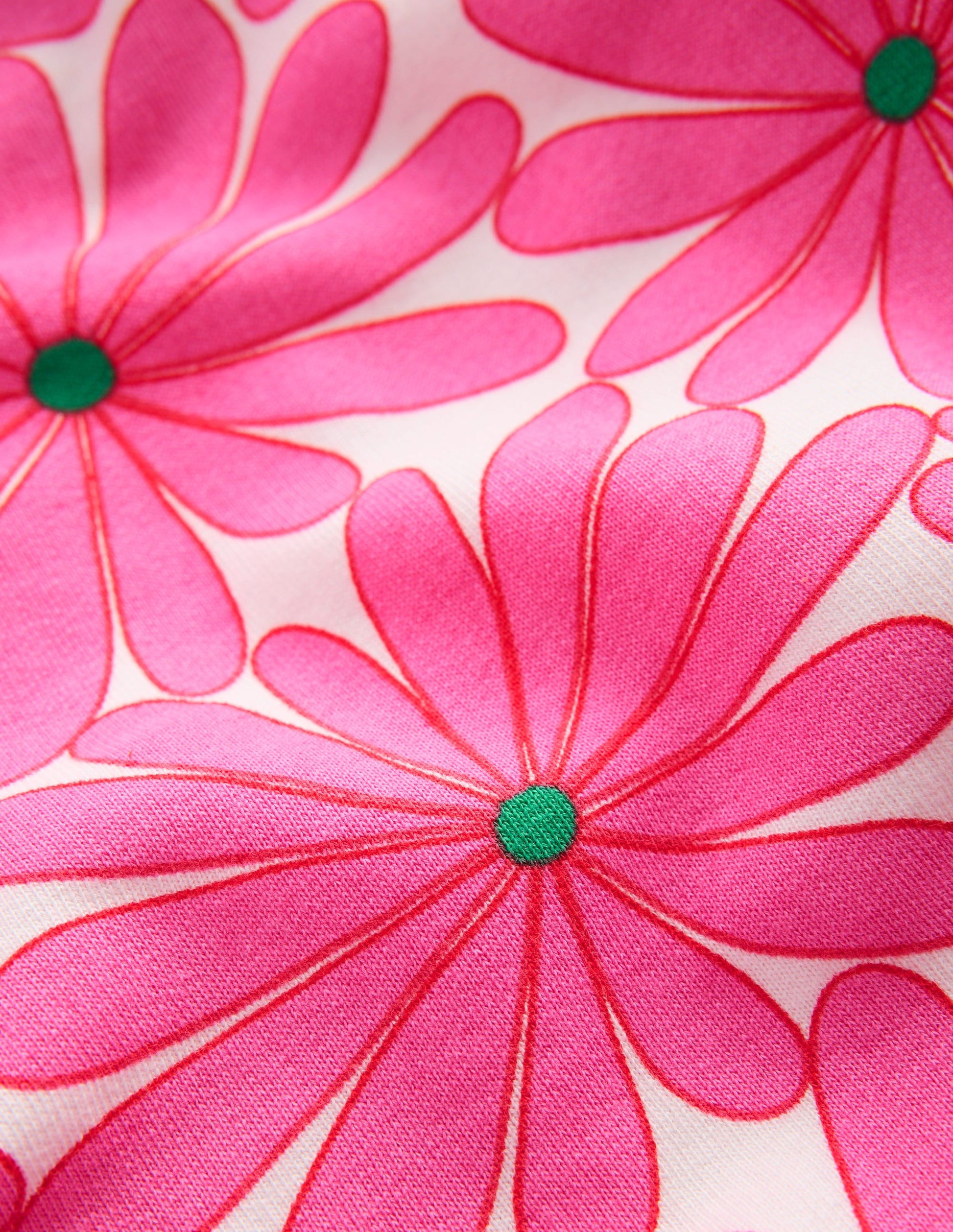 Printed Sweatshirt-Festival Pink Giant Daisy-3