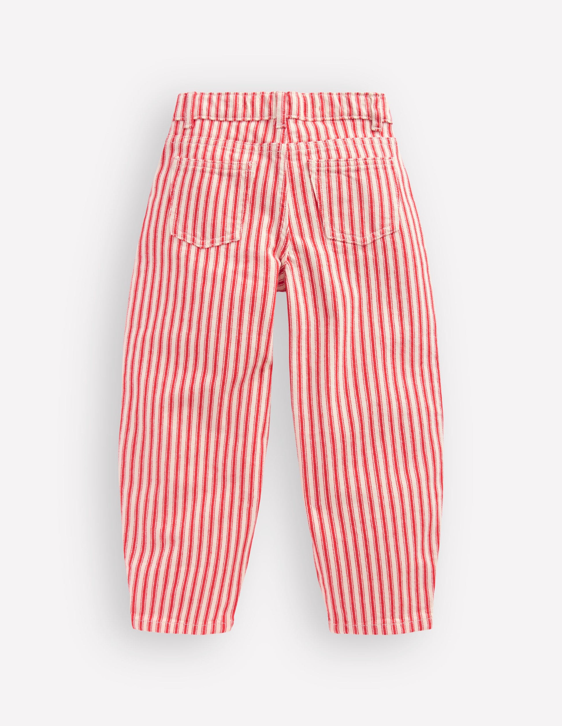 Barrel Leg Jeans-Poppy Red Tram Stripe-2