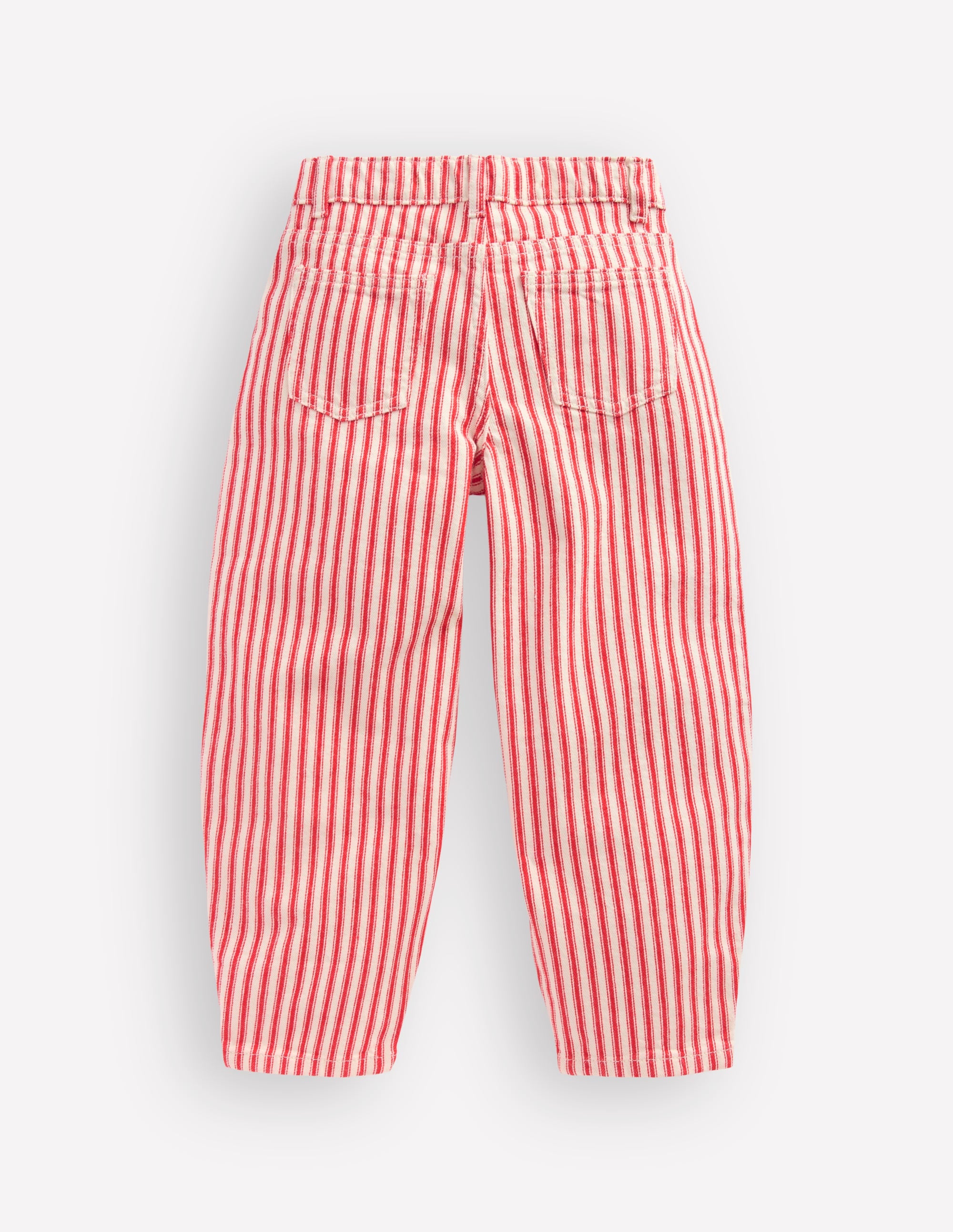 Barrel Leg Jeans-Poppy Red Tram Stripe - Image 2
