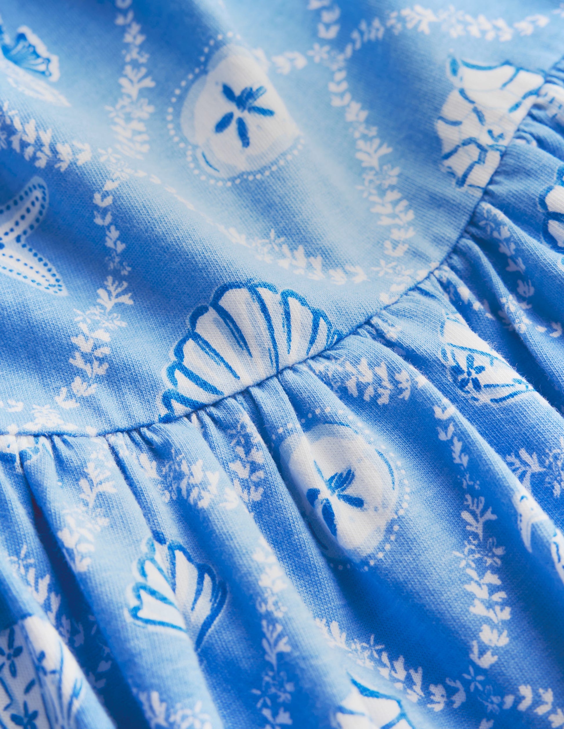 Flutter Sleeve Twirly Dress-Cabana Blue Mermaids-3