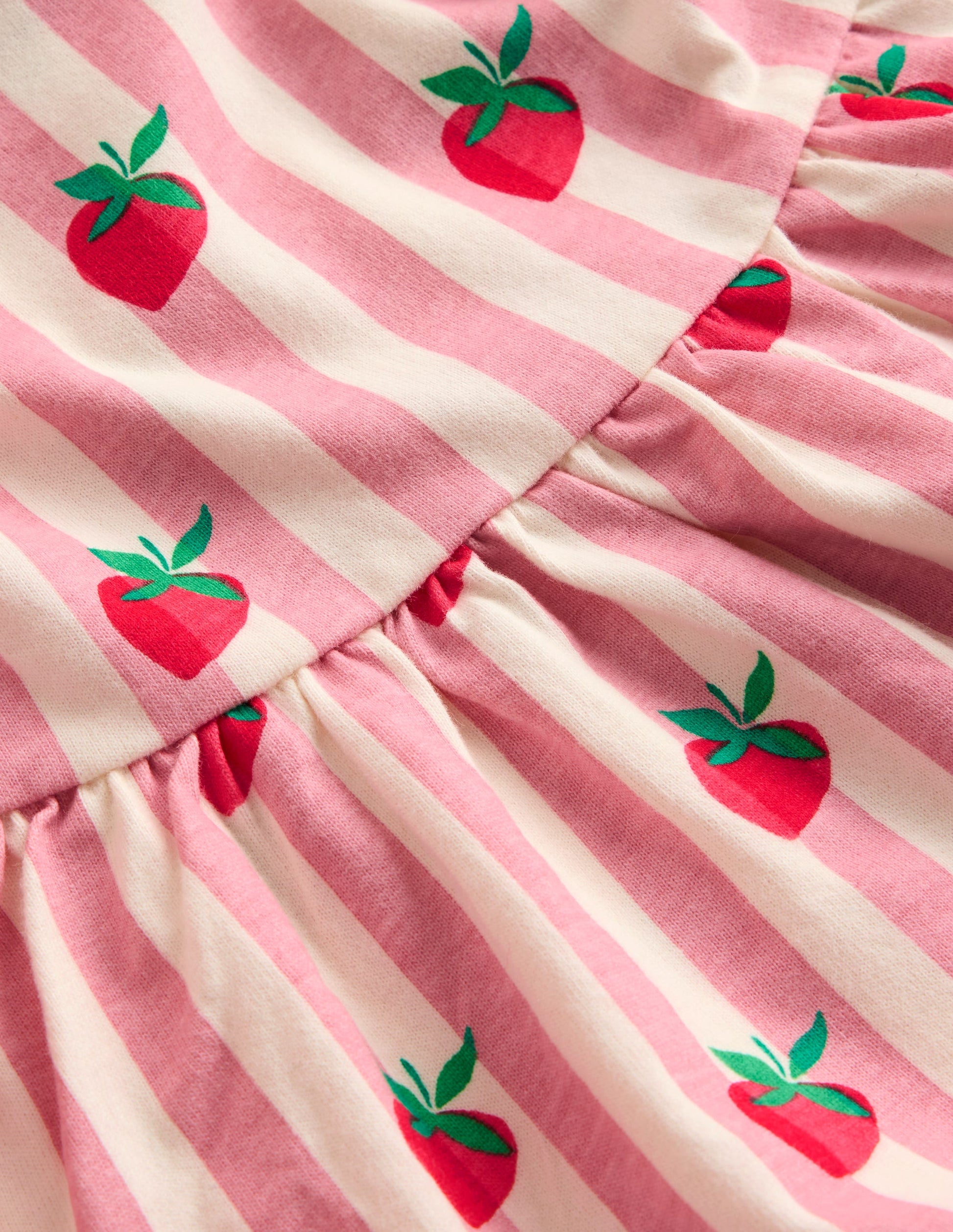 Ballerina Jersey Dress-Almond Pink Strawberry Stripe-4