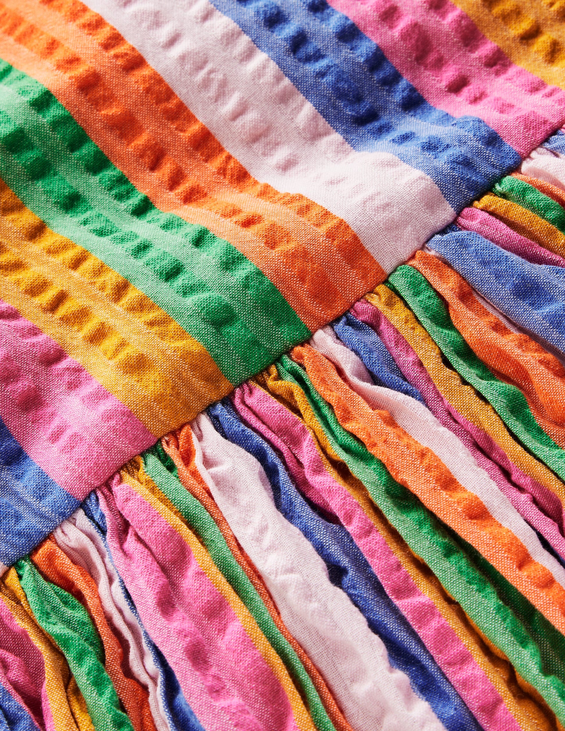 Bubble Hem Dress-Multi Stripe-3