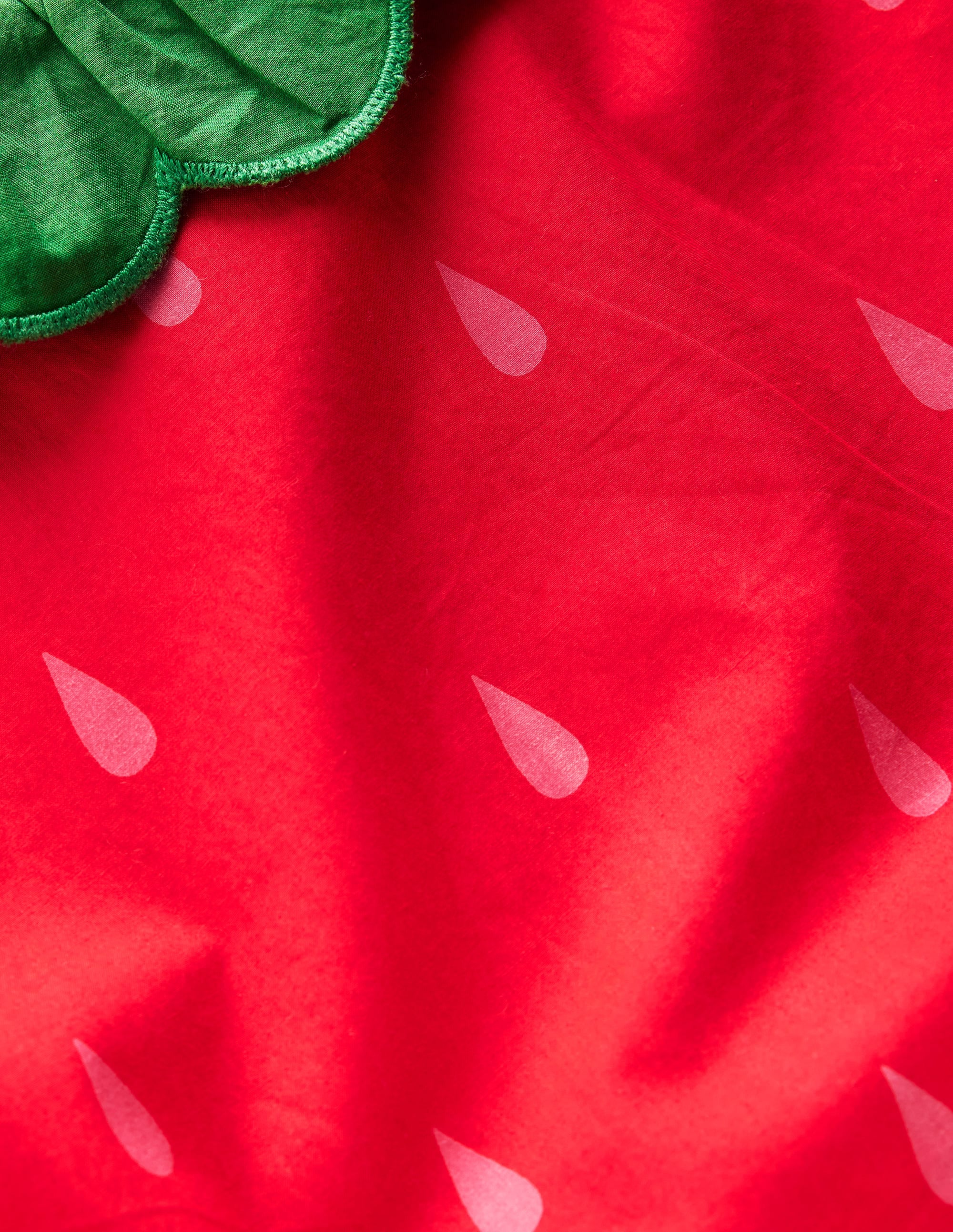 Bubble Hem Dress-Poppy Red Strawberry - Image 3