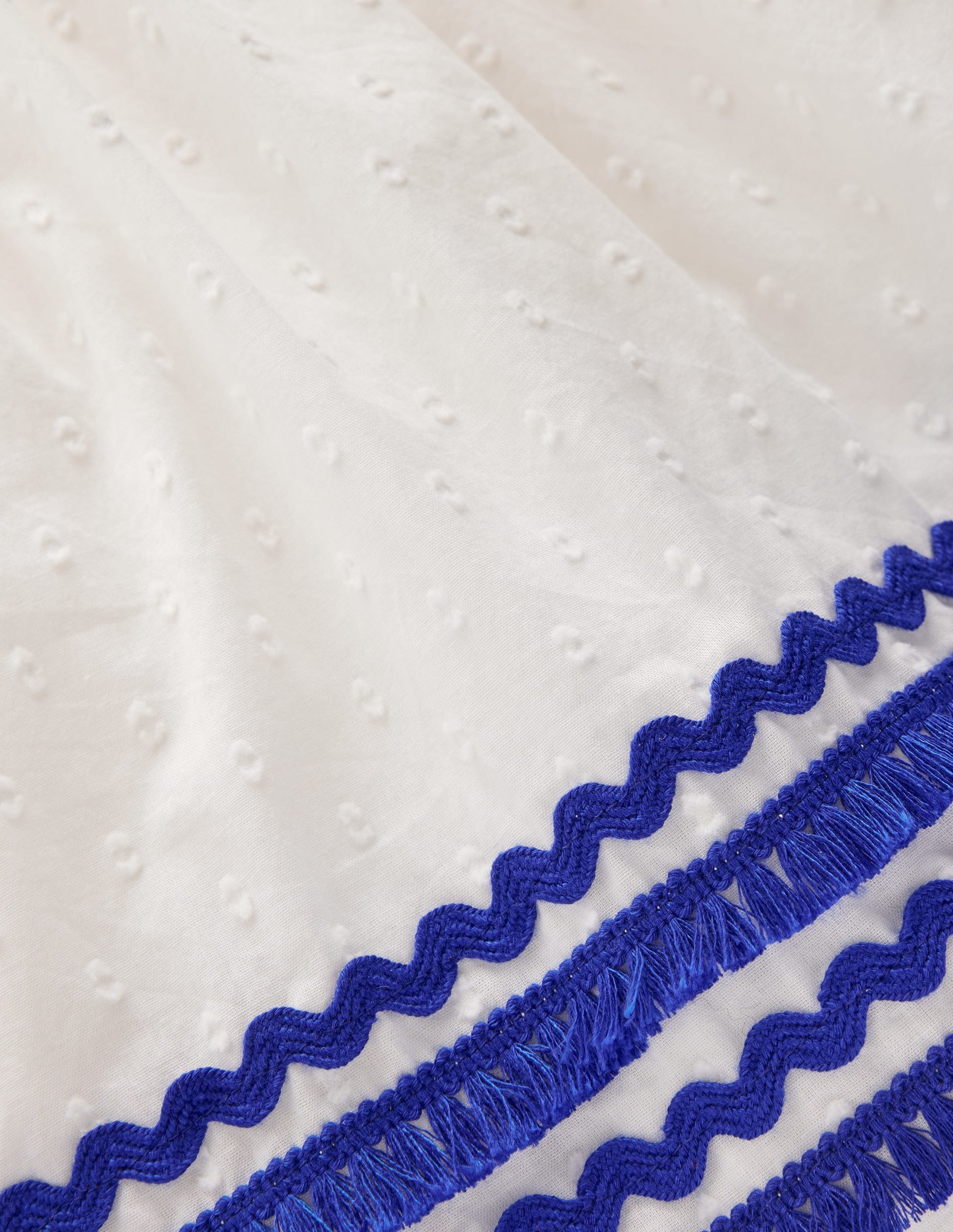 Flutter Sleeve Ric Rac Dress-Soft Ivory/ Bright Blue-3