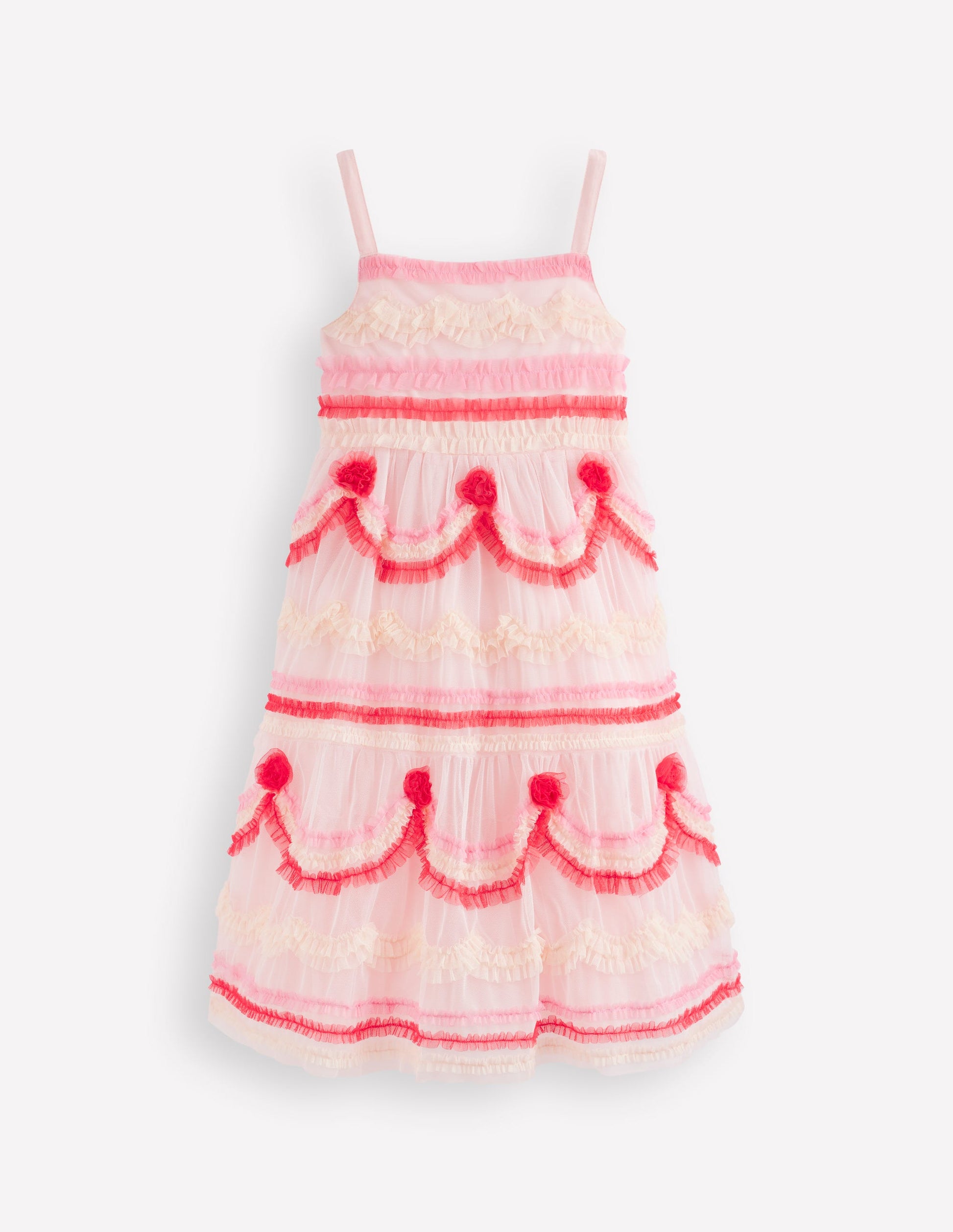 Tiered Cake Tulle Dress-Chalk Pink Cake-4