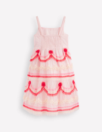 Tiered Cake Tulle Dress-Chalk Pink Cake-5