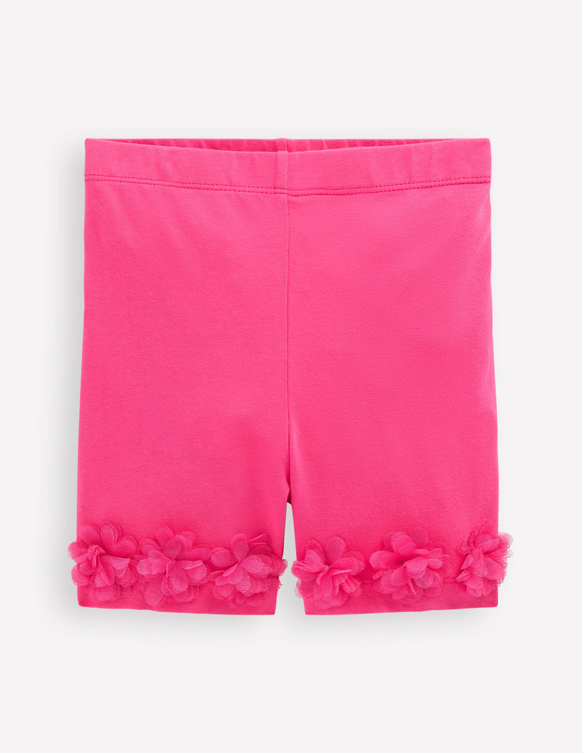 Tulle Hem Shorts-Flamingo Pink - Image 1