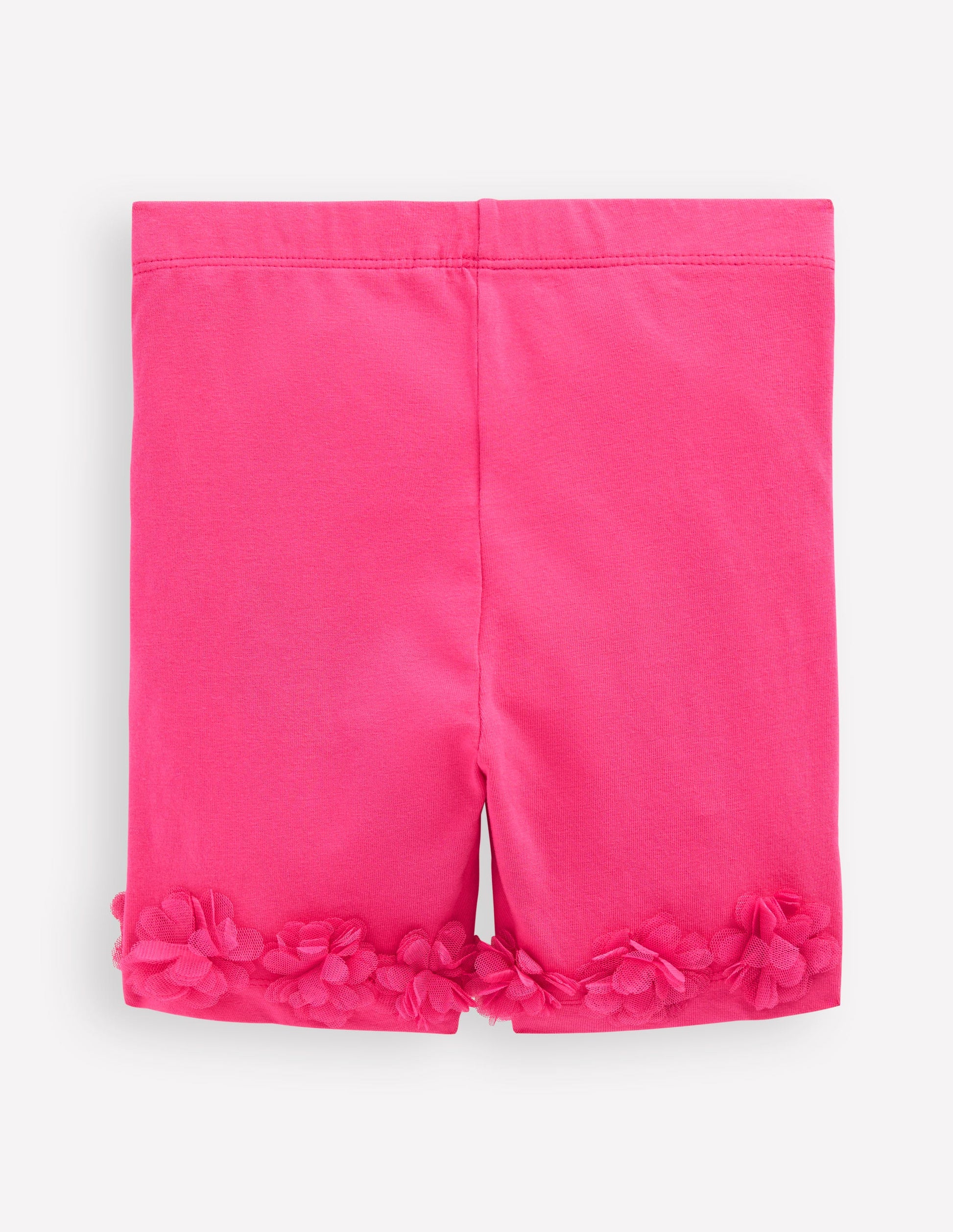 Tulle Hem Shorts-Flamingo Pink-2